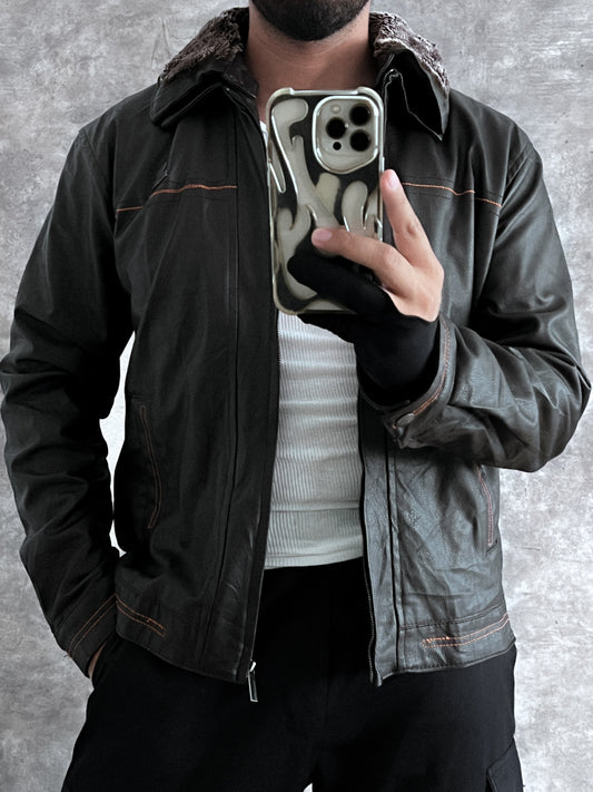 LEATHER JACKET EMPORIO (L)