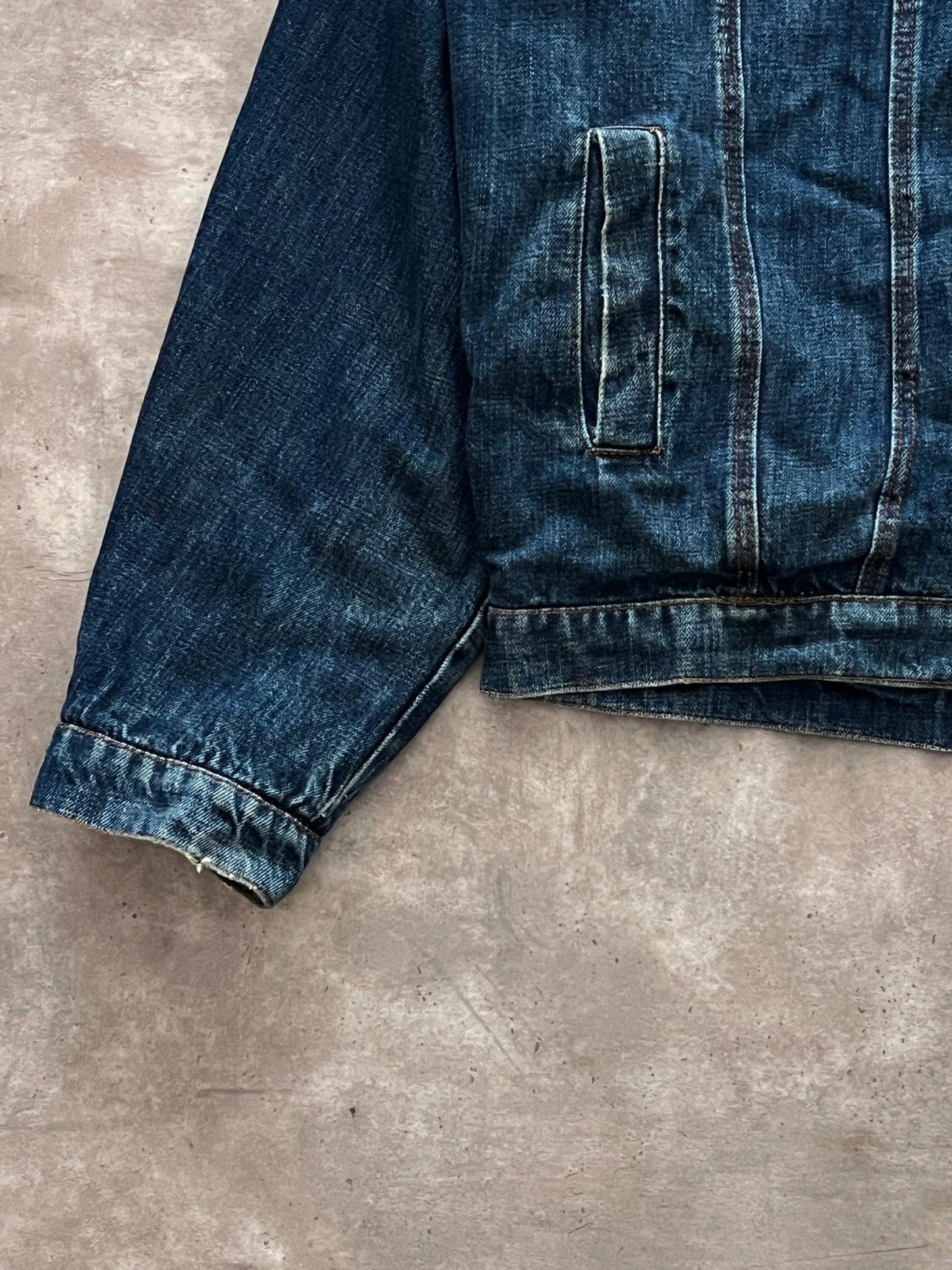 VINTAGE DENIM JACKET BLUE (L)