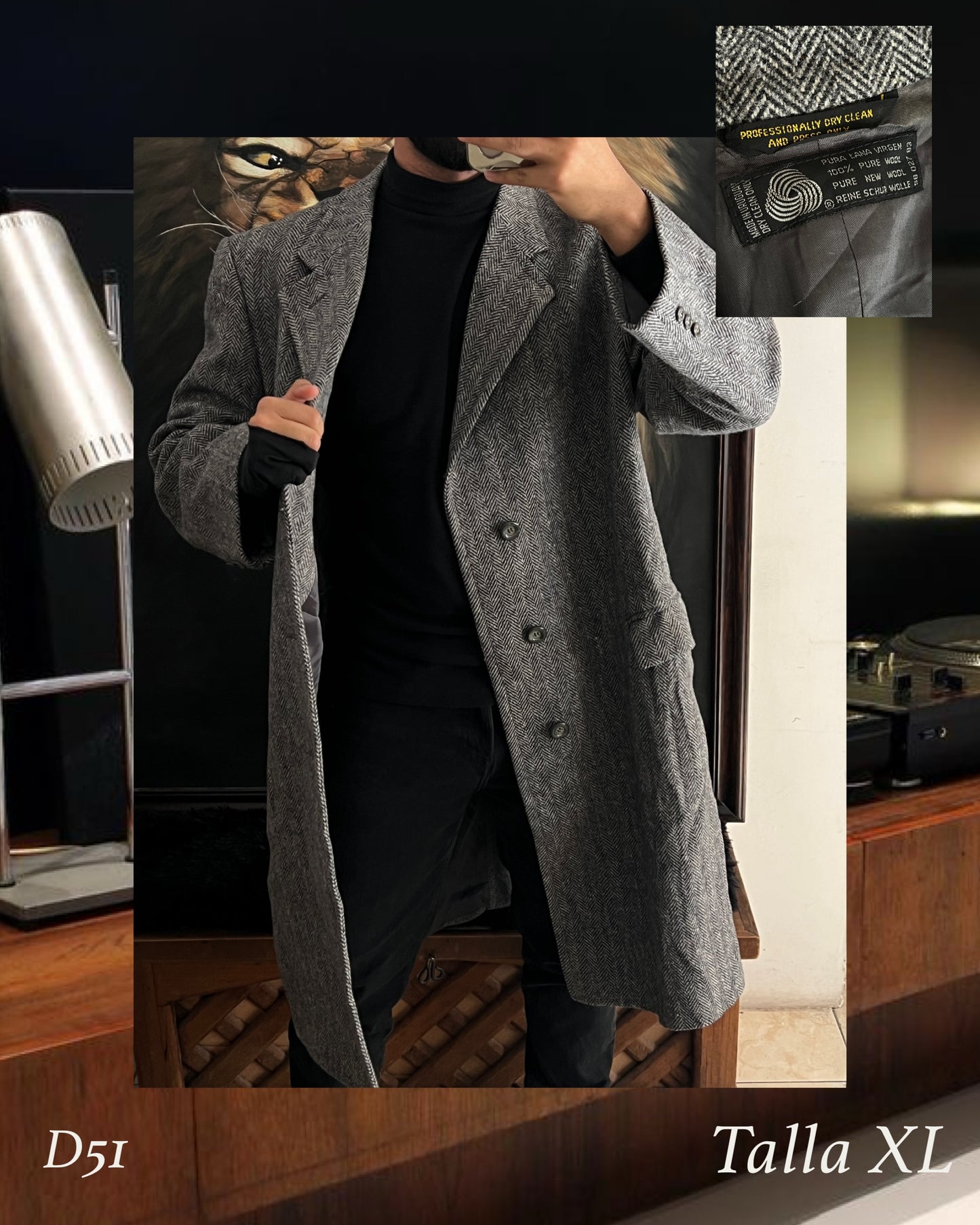 Wool Coat 100% (XL)