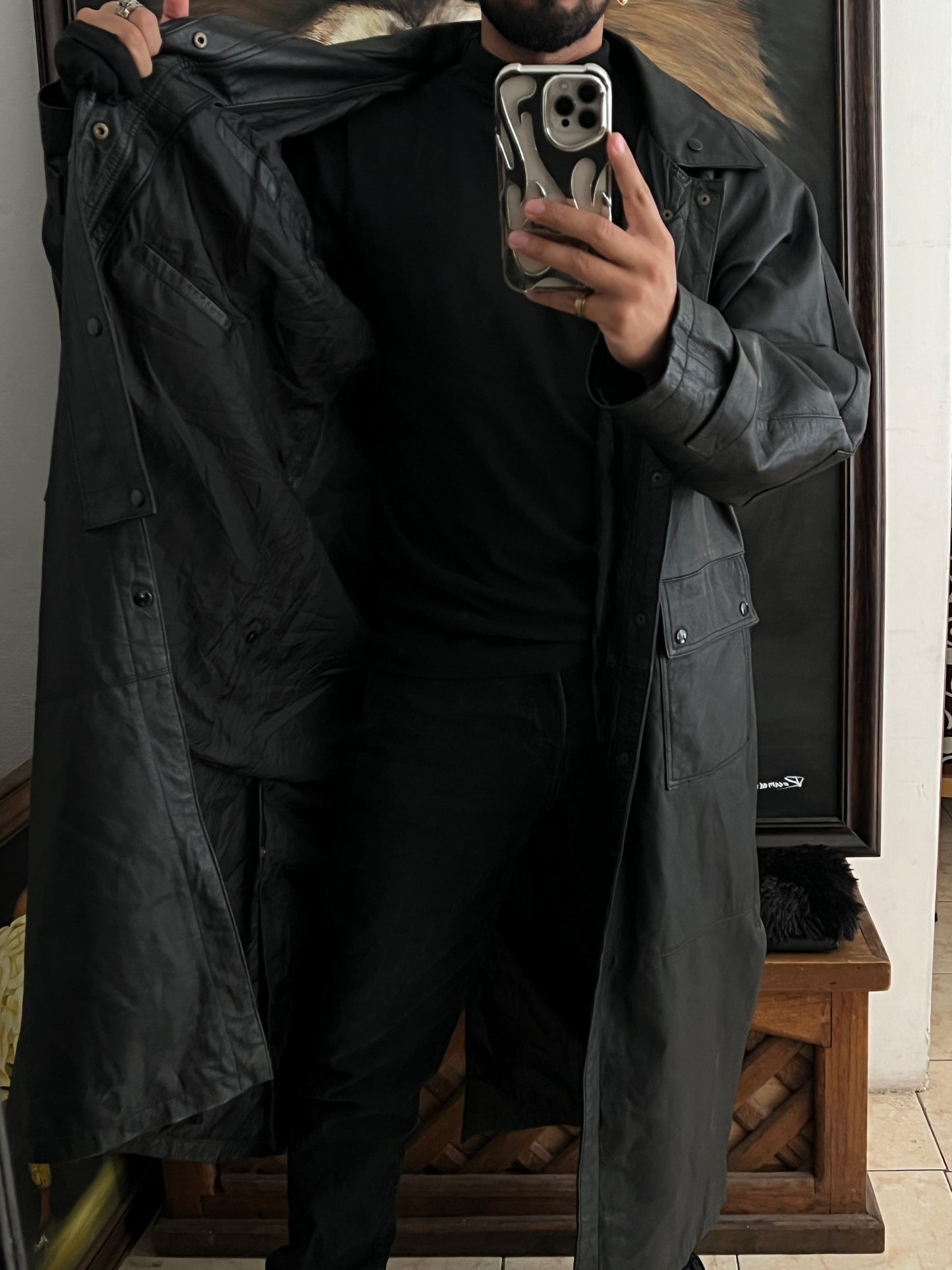 Gabardina 100% piel (XL)
