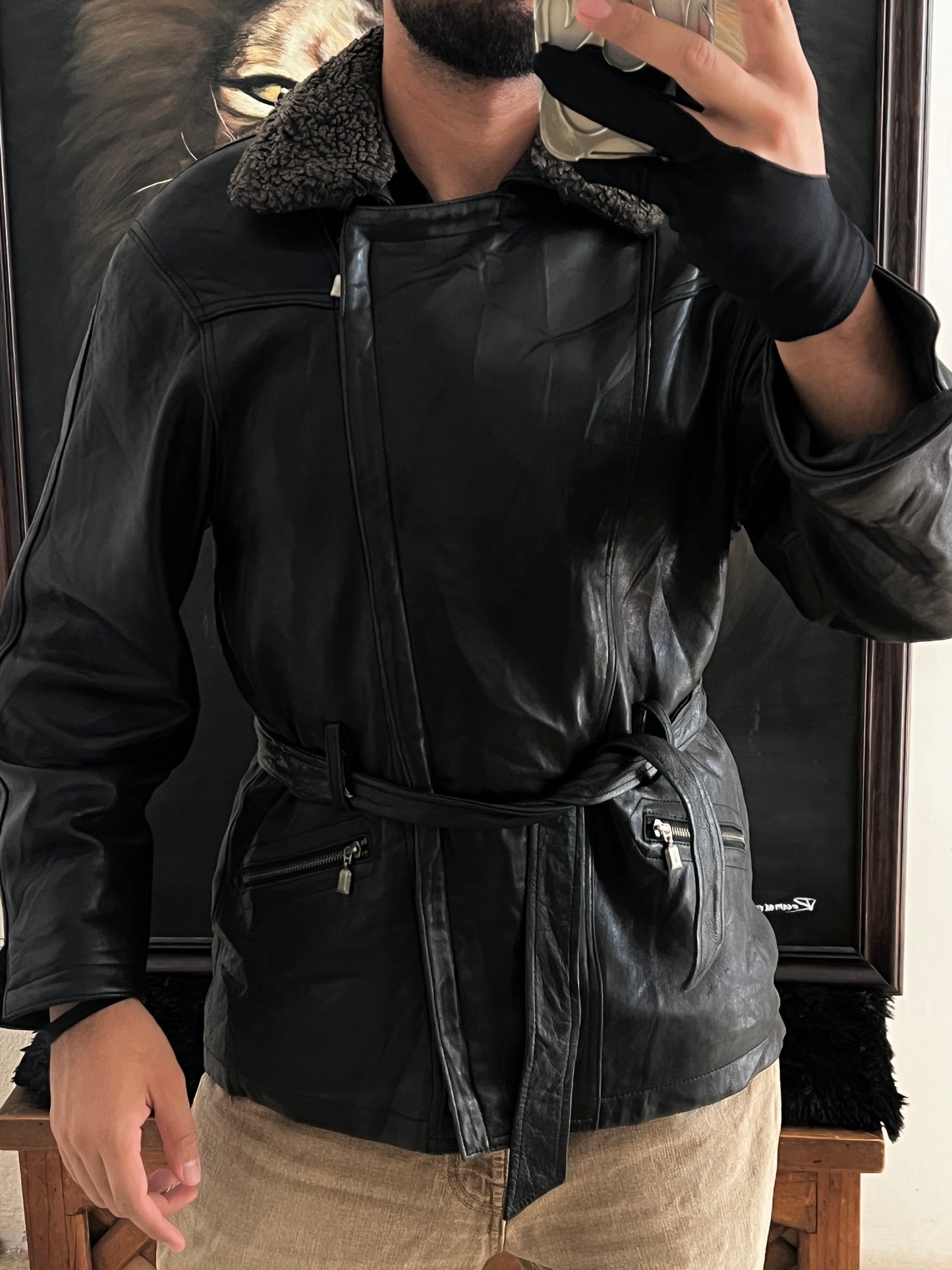 Jacket de Piel de Lujo Lambskin de Cordero (M)
