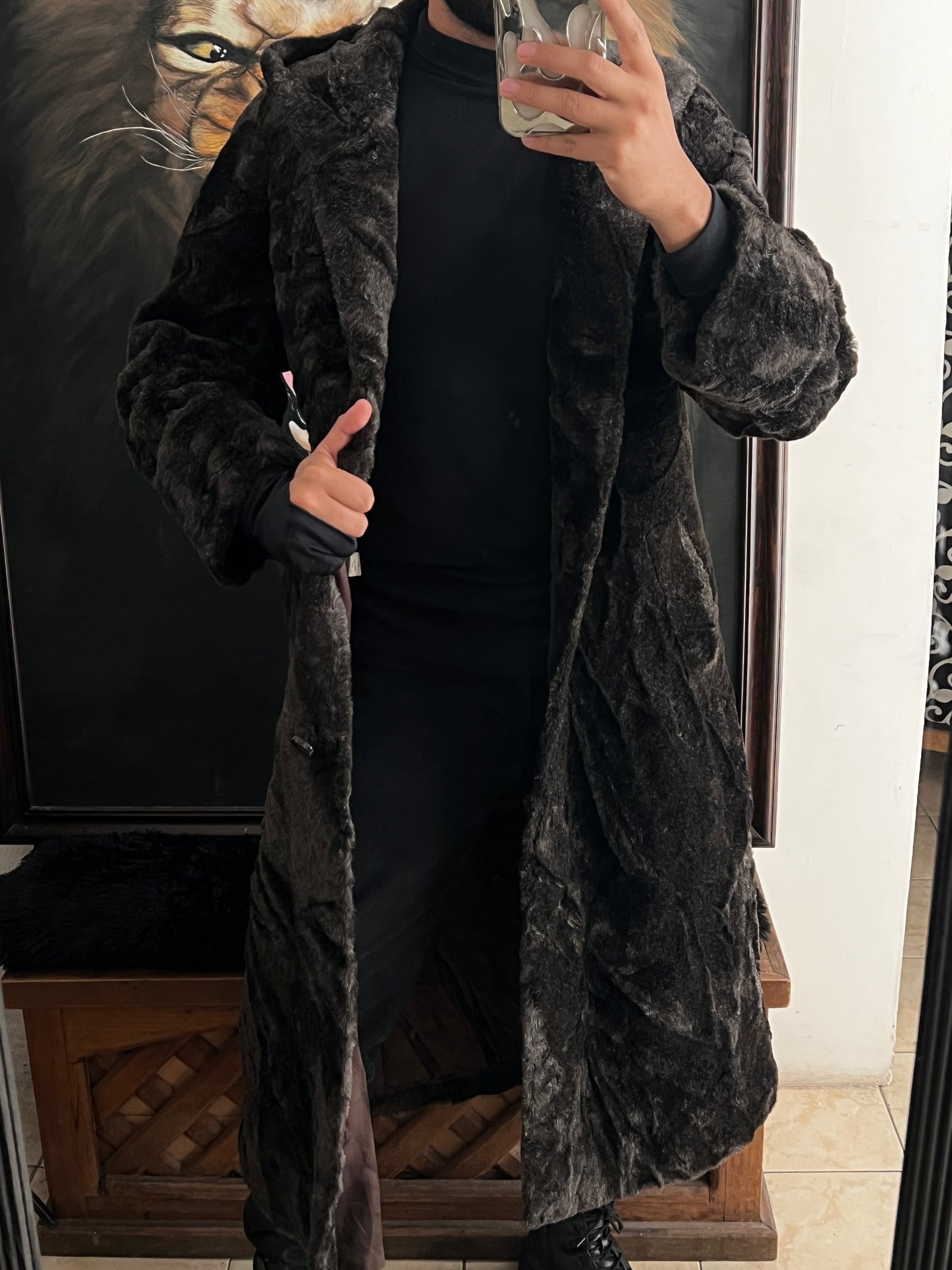 Abrigo de Lujo de Faux Fur (S)