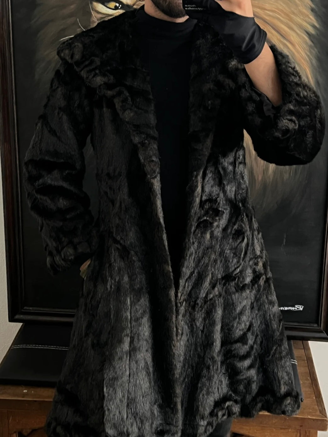 Abrigo de lujo de Faux Fur (S)