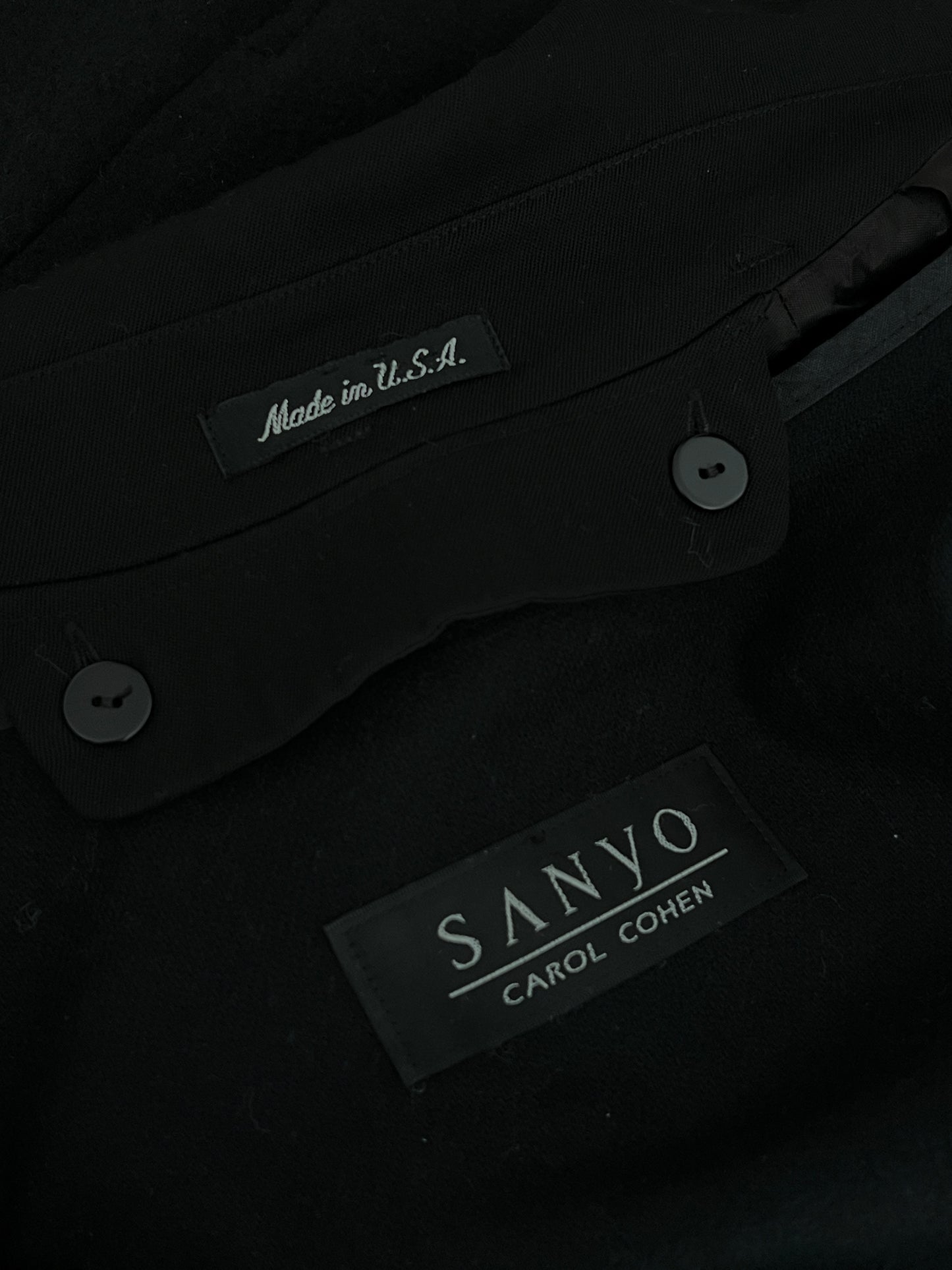 Gabardina Ejecutiva Black 100% Lana (M)