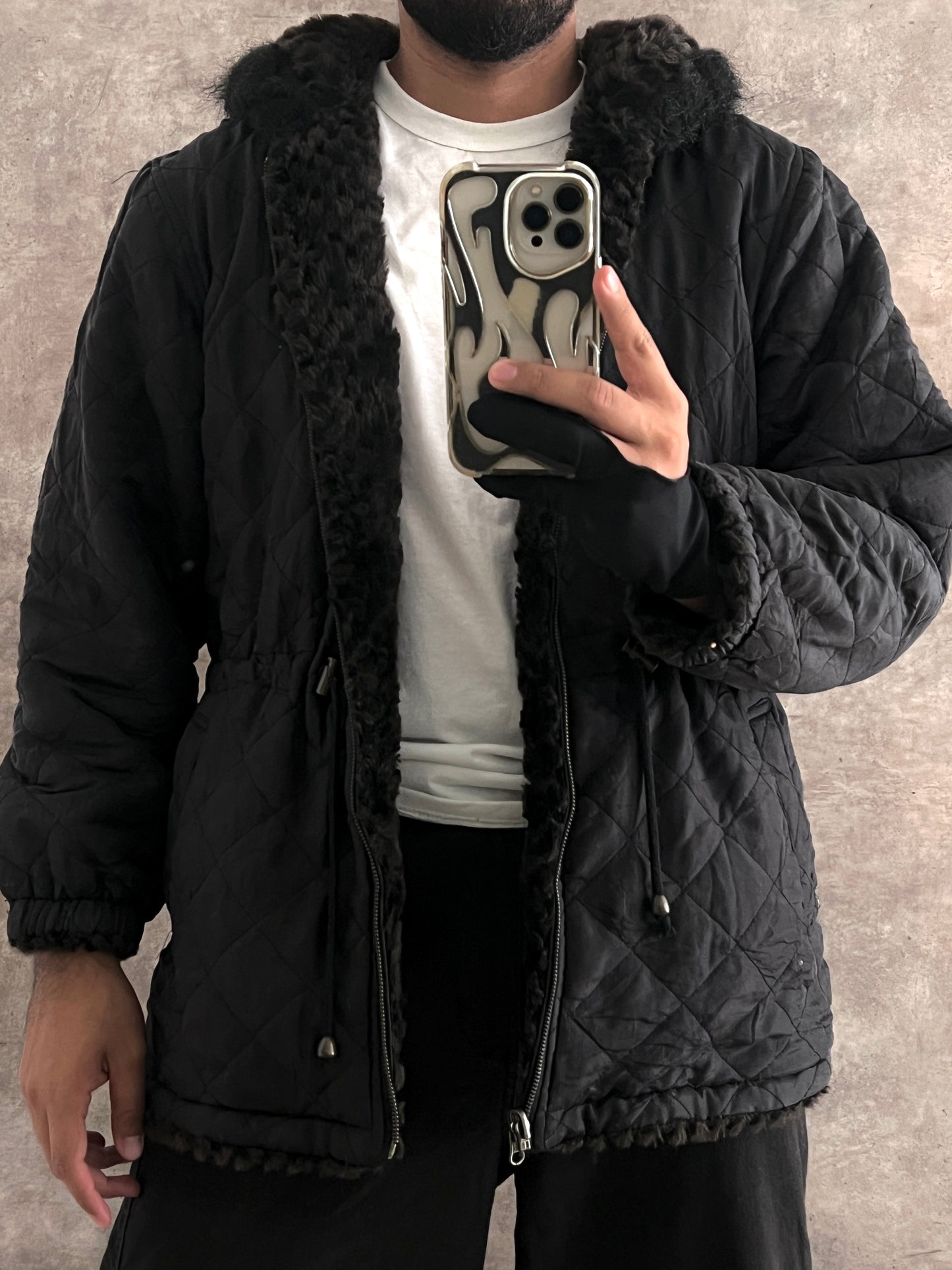 ABRIGAZO FAUX FUR DOBLE VISTA (M)