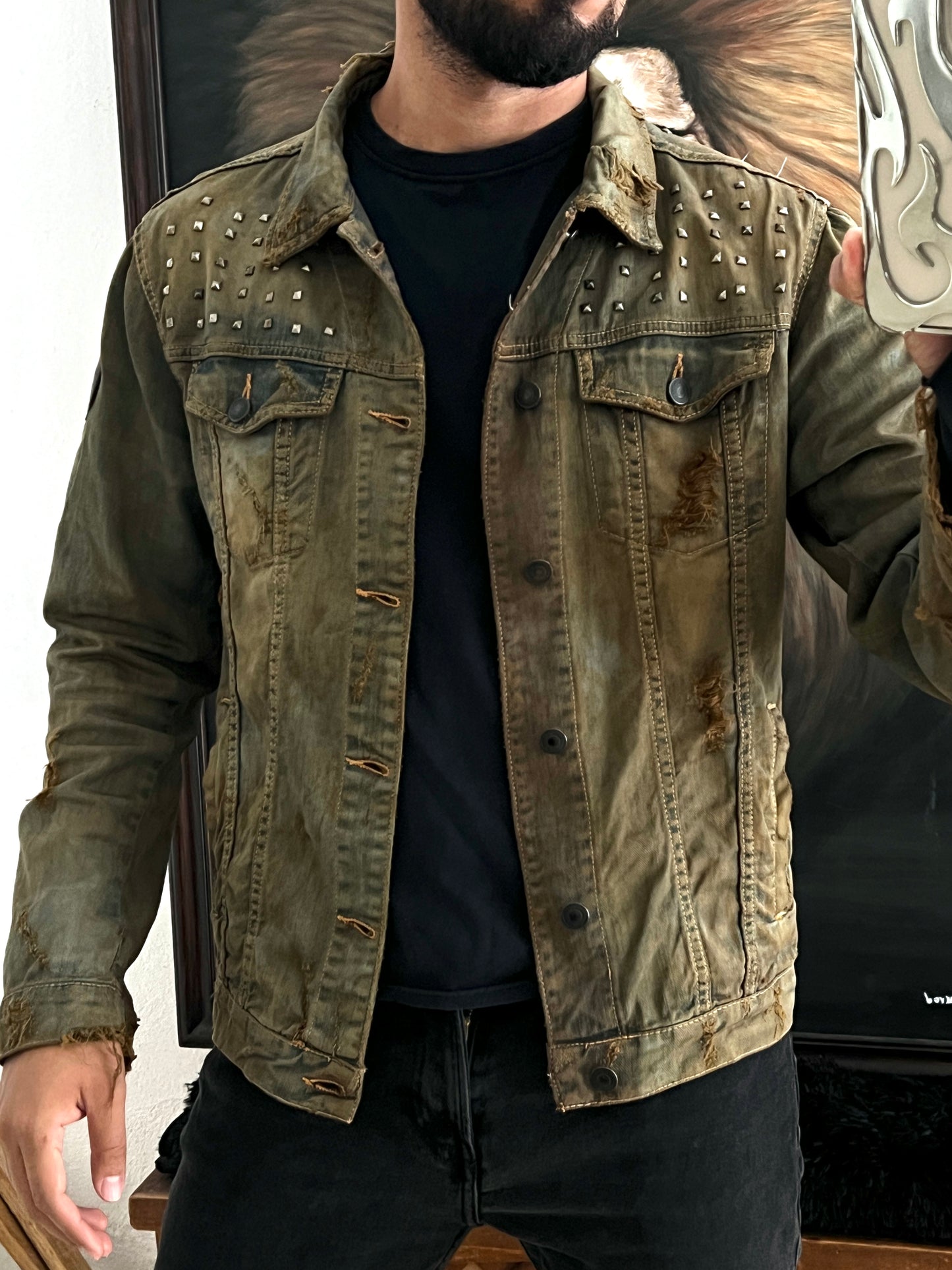 Vintage Distressed Jacket (S/M)