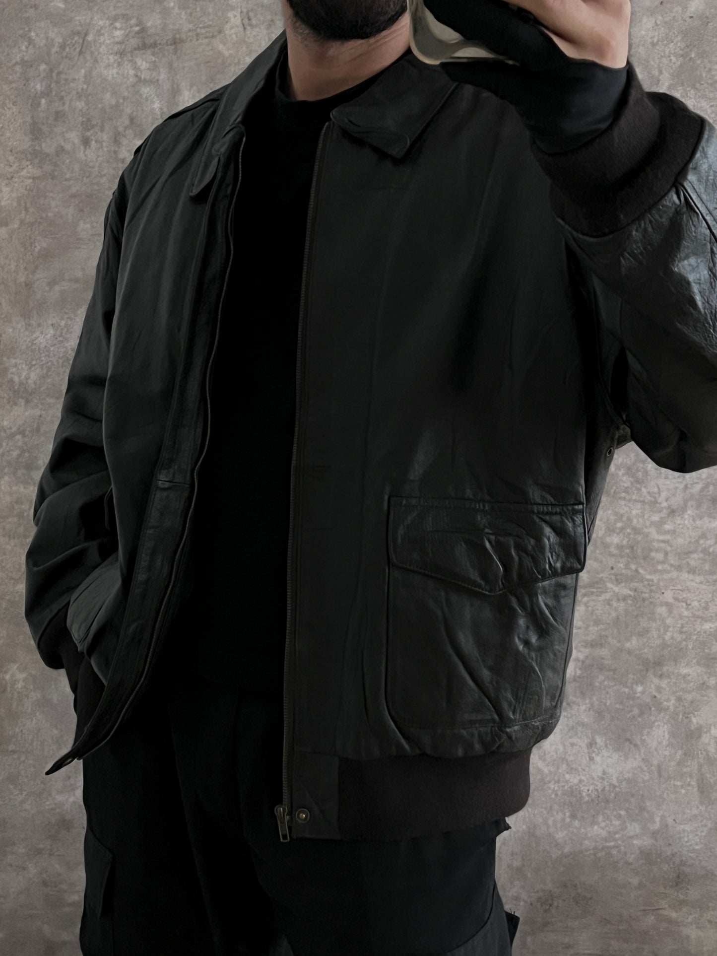 AIR FORCE LEATHER JACKT (2XL)