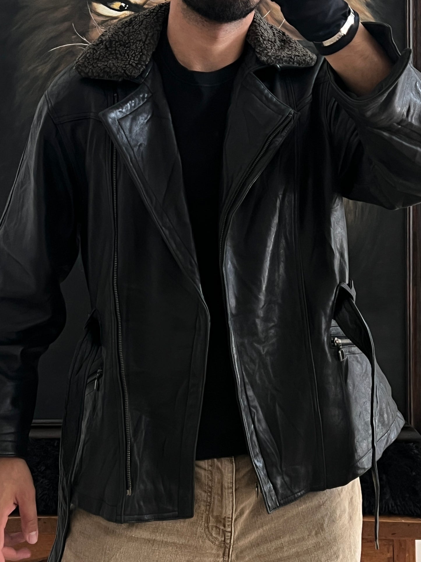 Jacket de Piel de Lujo Lambskin de Cordero (M)