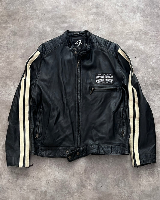 Retro Leather Jacket ISLE OF MAN (M)