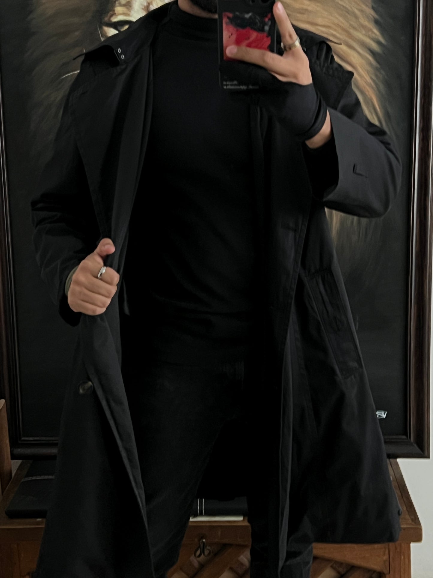 Gabardina con capucha desmontable (M)