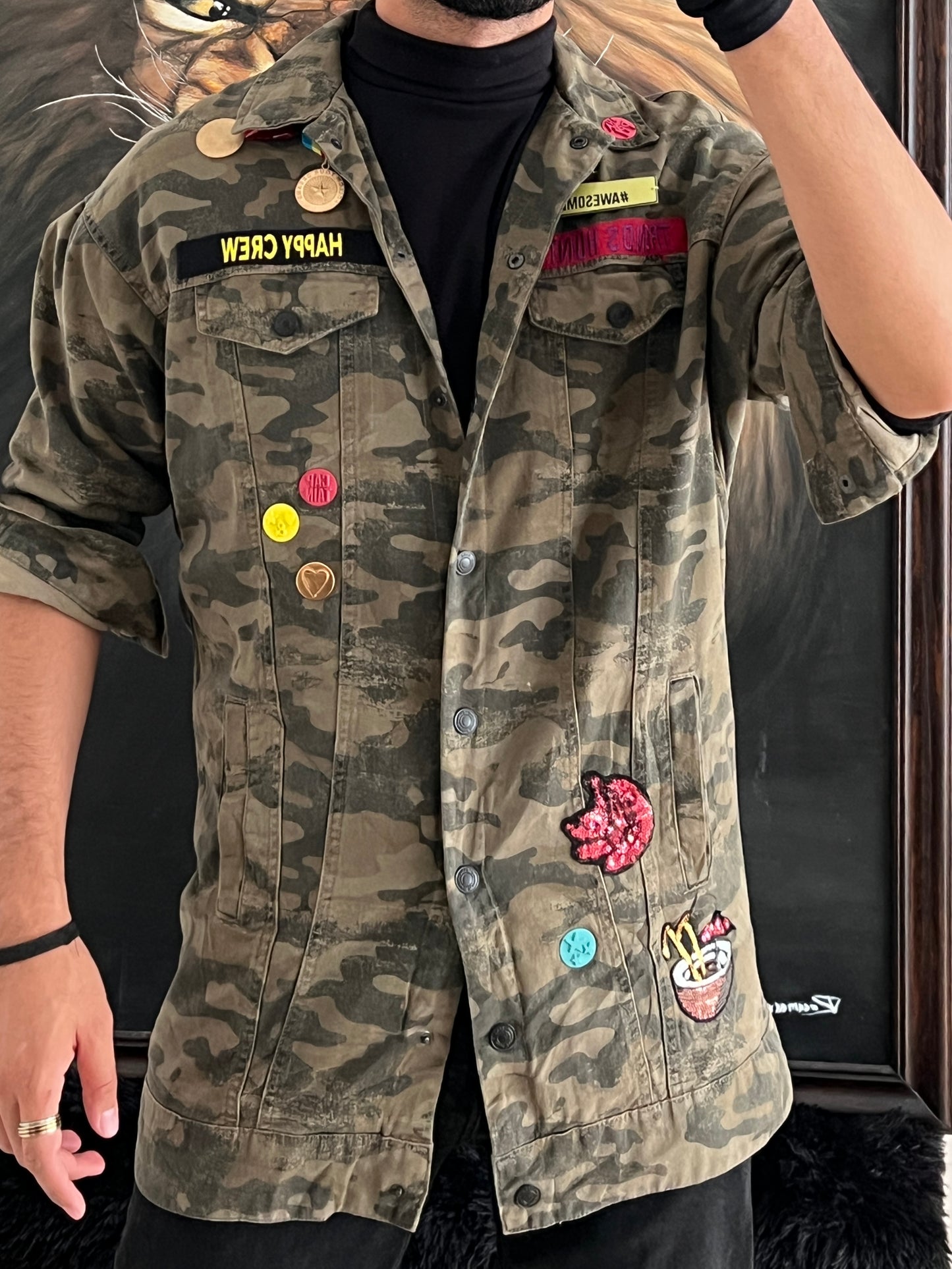 Zara jacket camo (S)