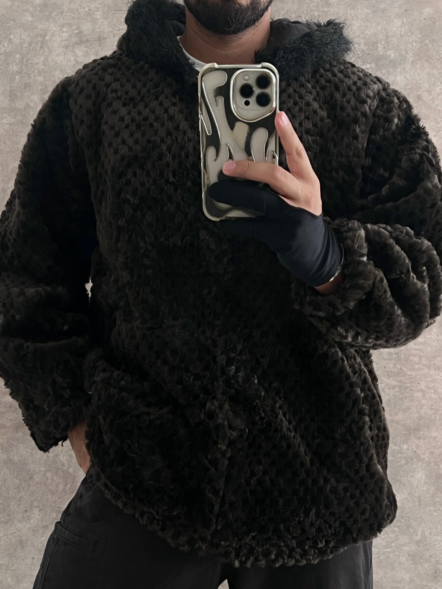 ABRIGAZO FAUX FUR DOBLE VISTA (M)