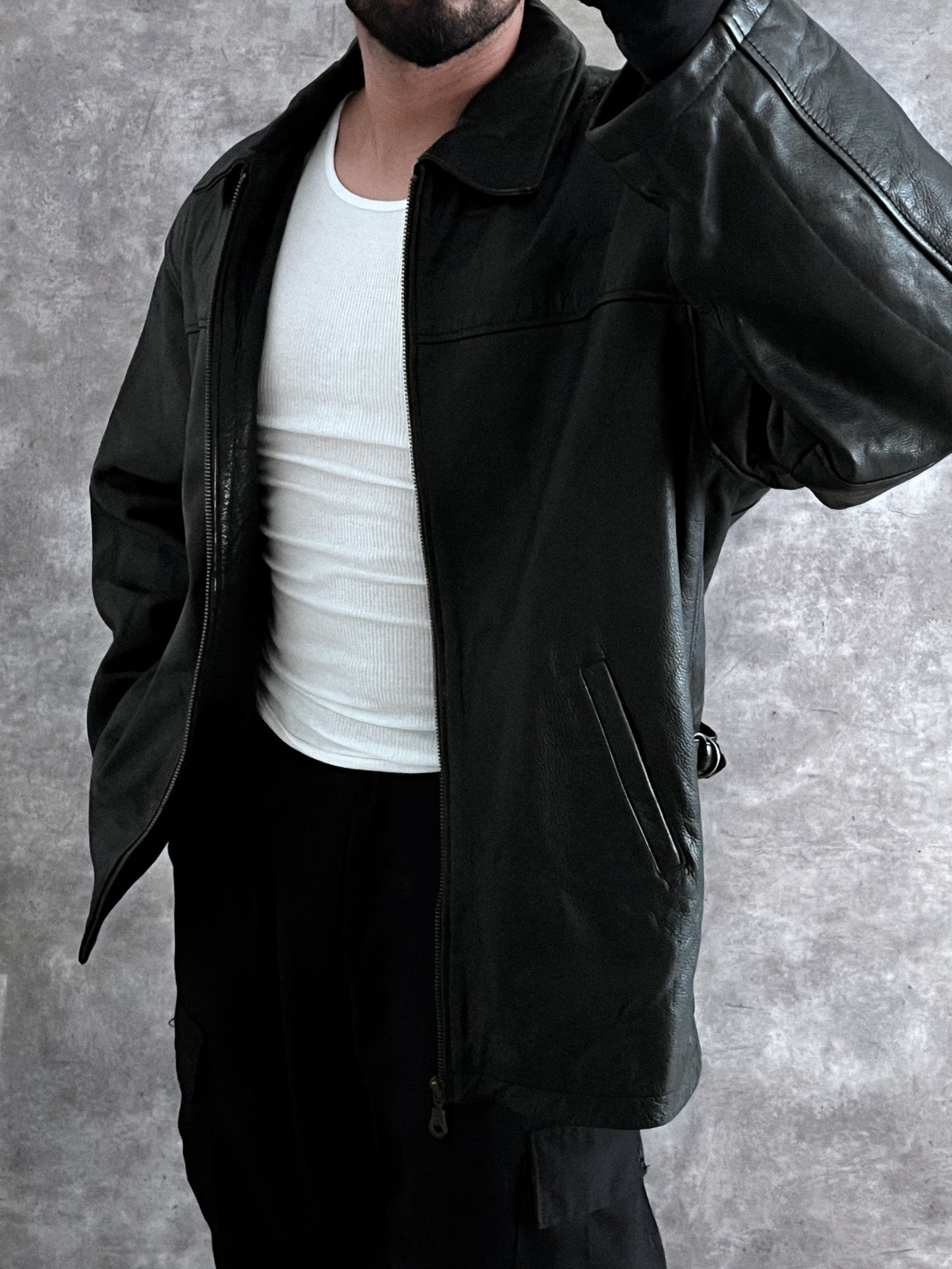 WORK LEATHER JACKET (XL)