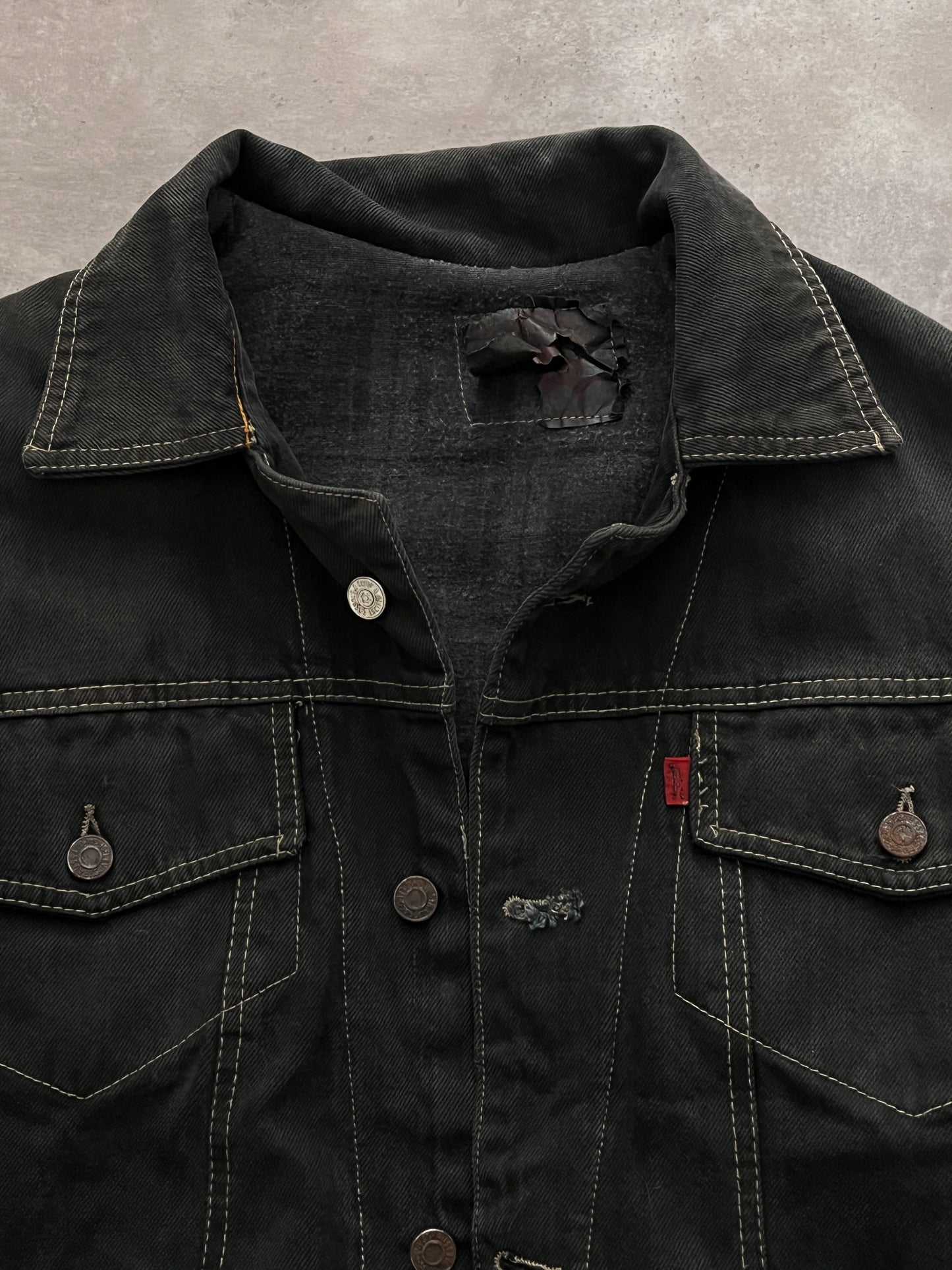 BLACK DENIM JACKET LEVI'S (L)