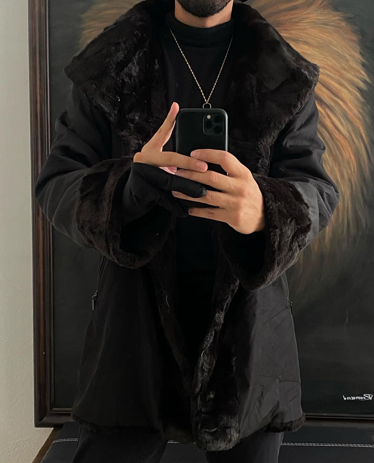 Abrigo doble vista talla L