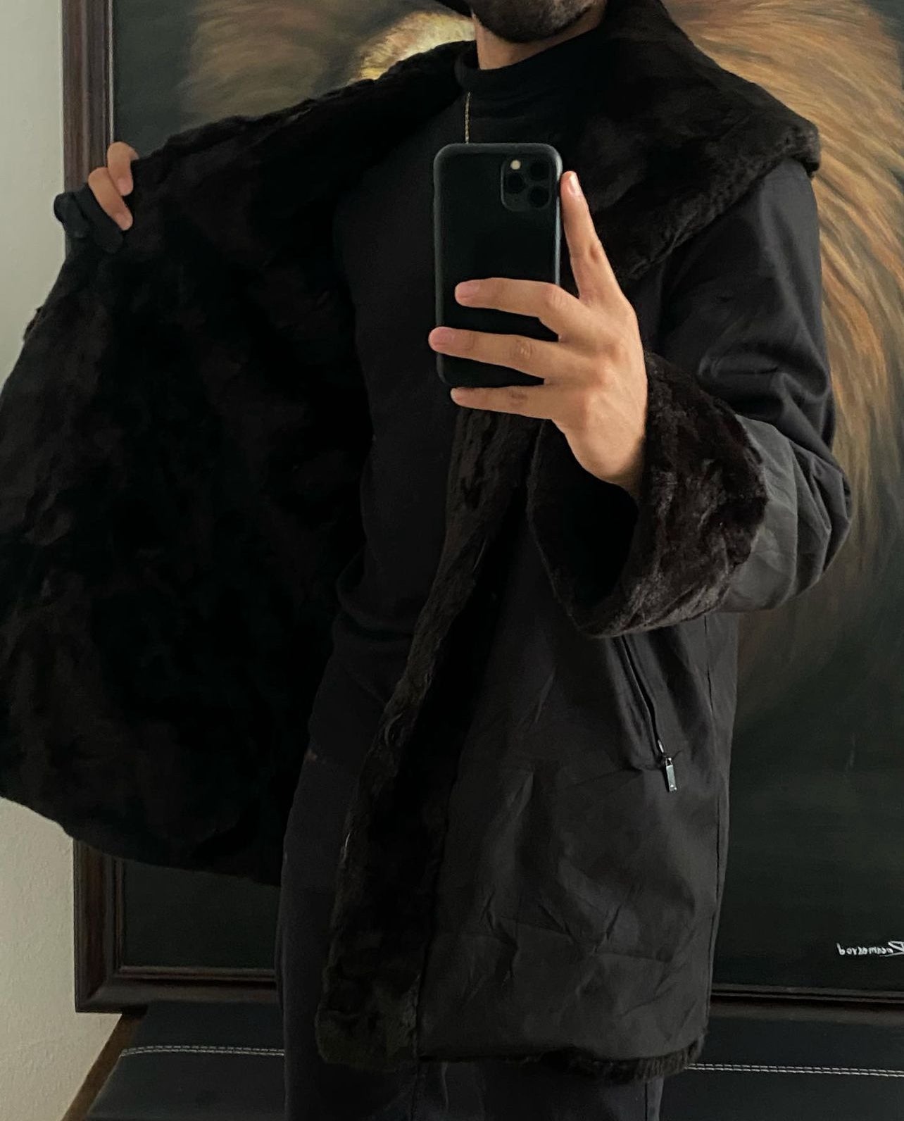 Abrigo doble vista talla L