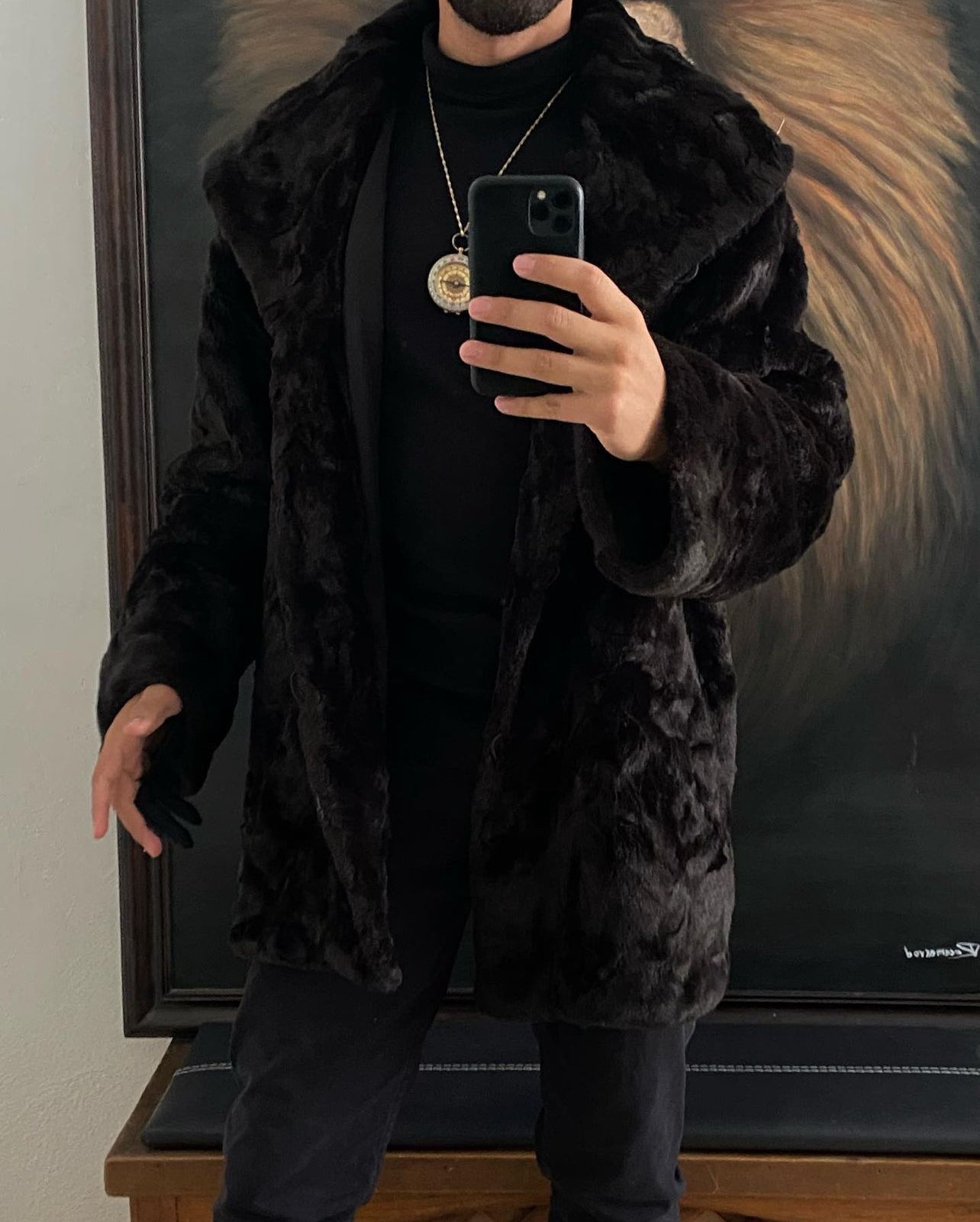 Abrigo doble vista talla L