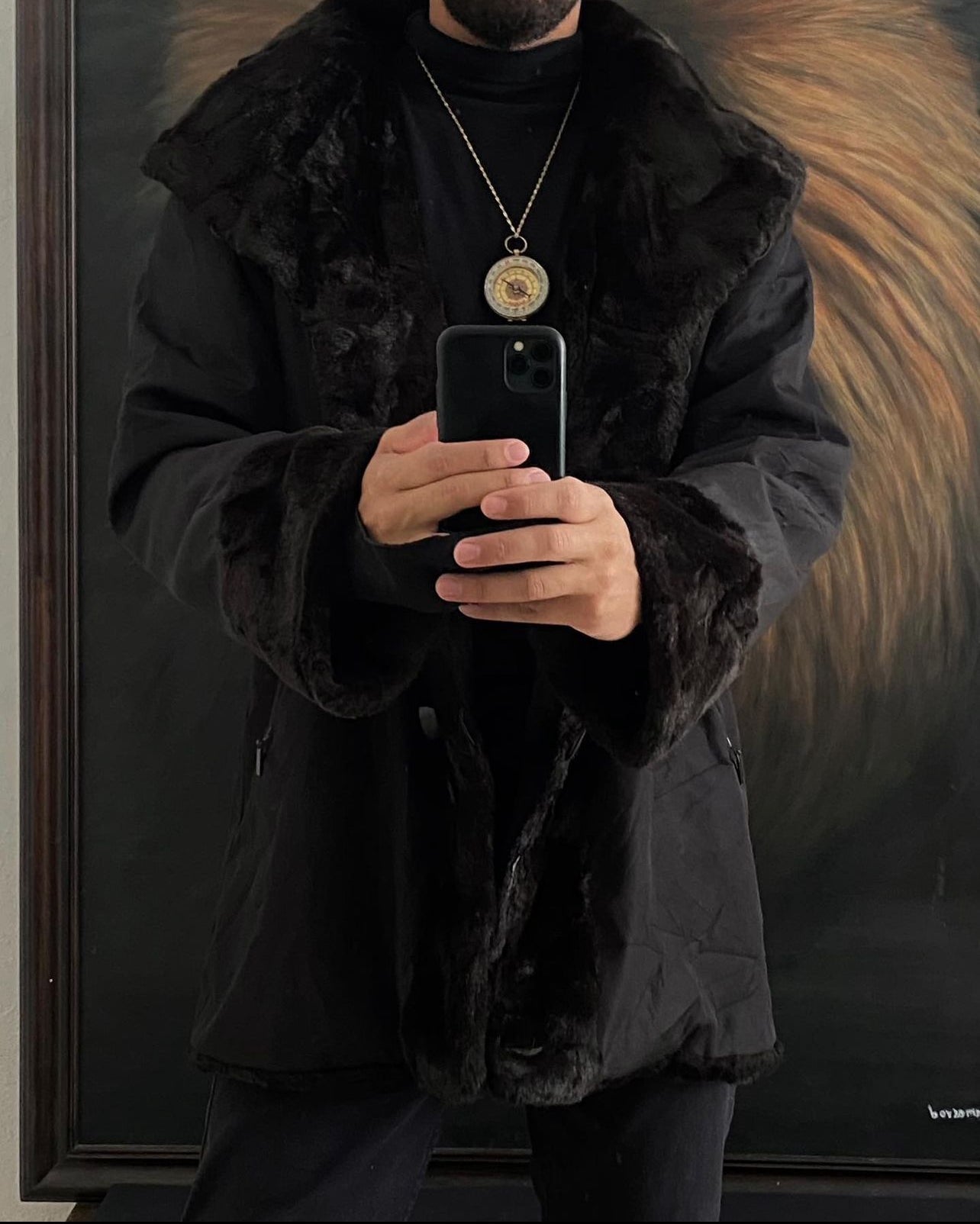 Abrigo doble vista talla L