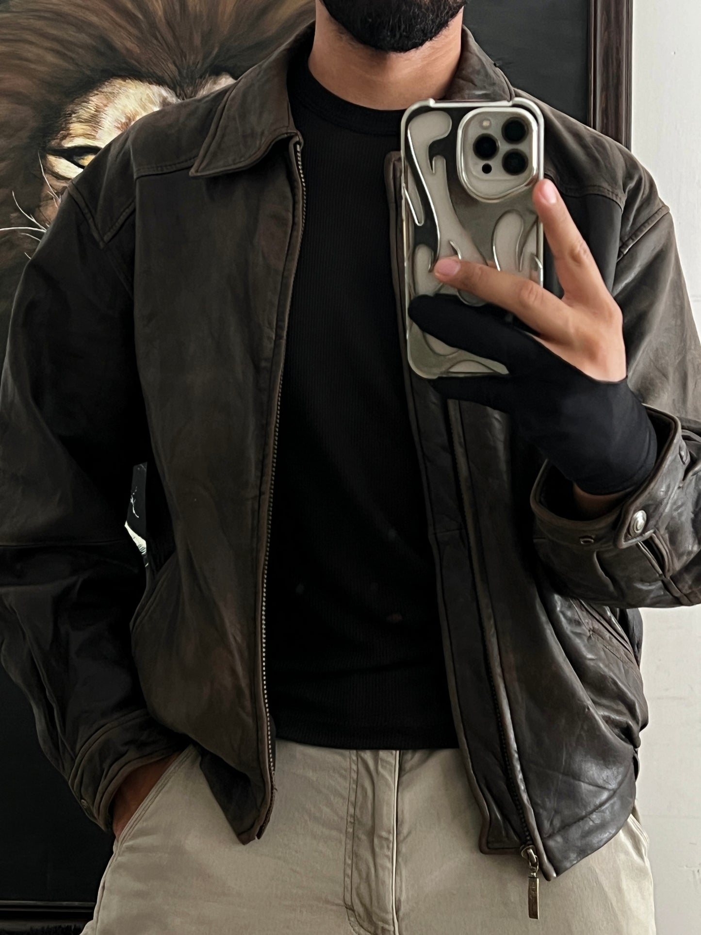 Bomber Jacket Cropped Fit (L)