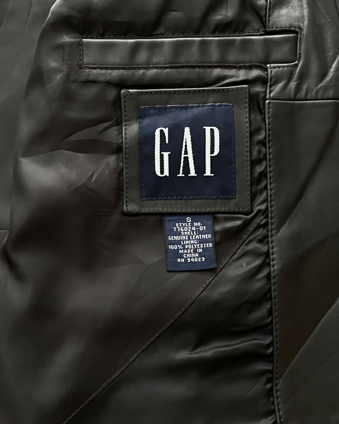 GENUINE LEATHER JACKET GAP (S)