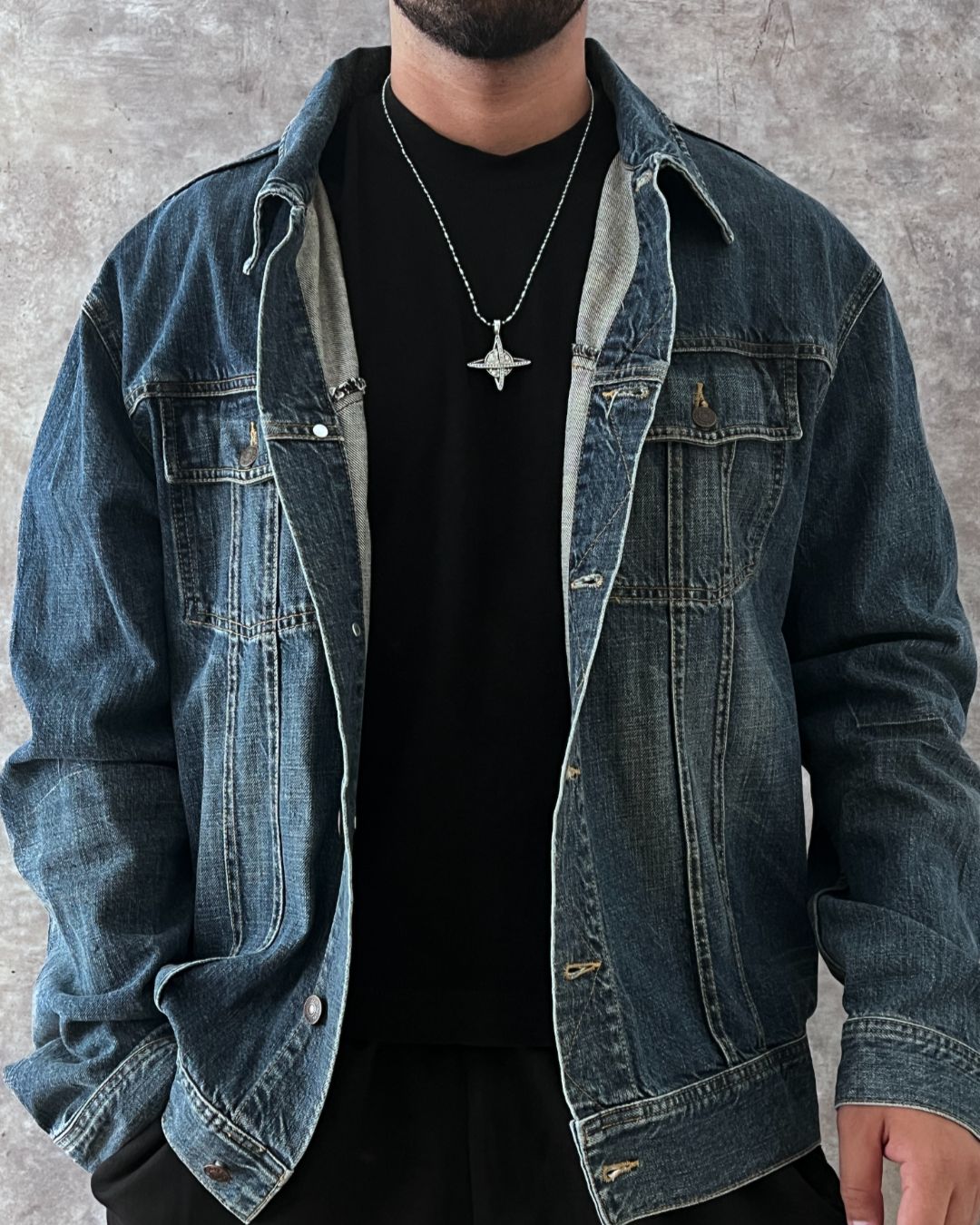 VINTAGE TOMMY H DENIM JACKET (L)