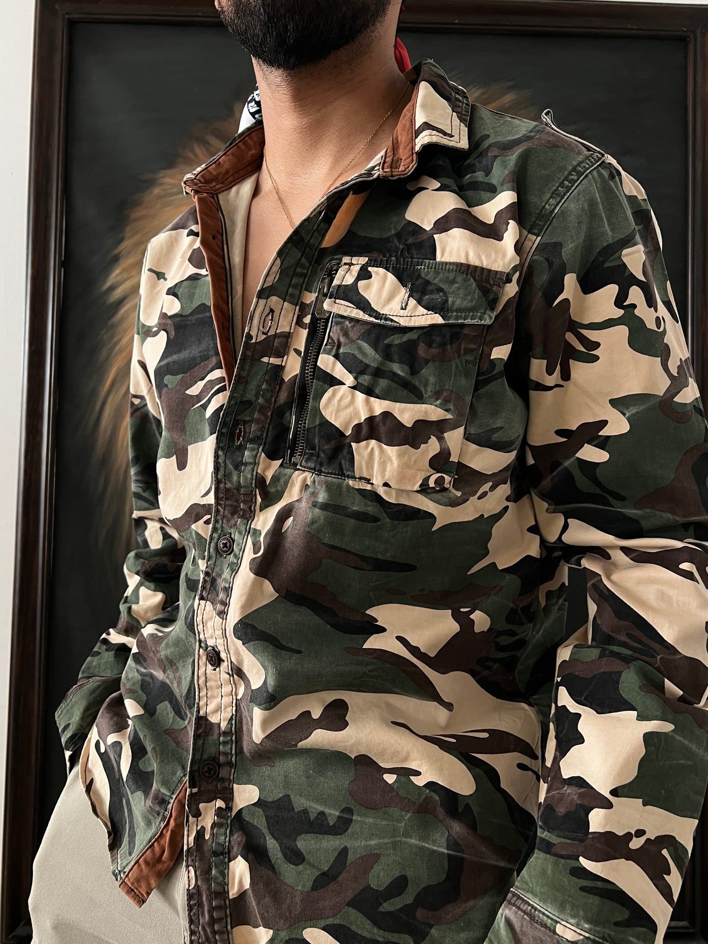 Vintage Camo Shirt (L)