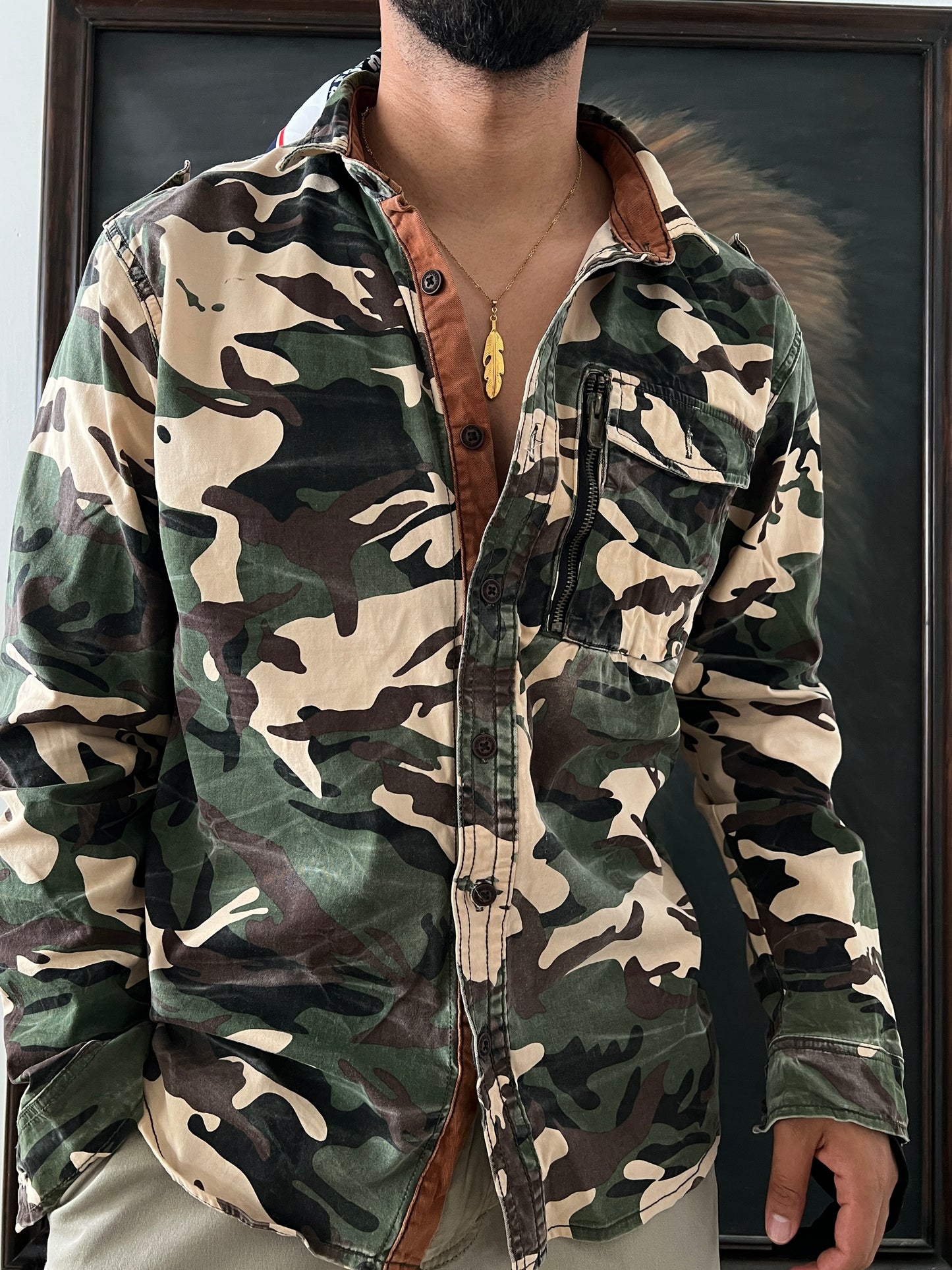 Vintage Camo Shirt (L)