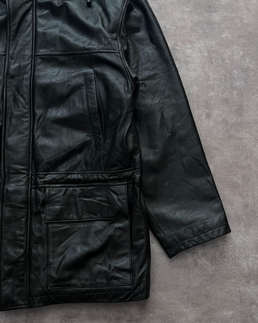 LEATHER HUNTER JACKET (M)
