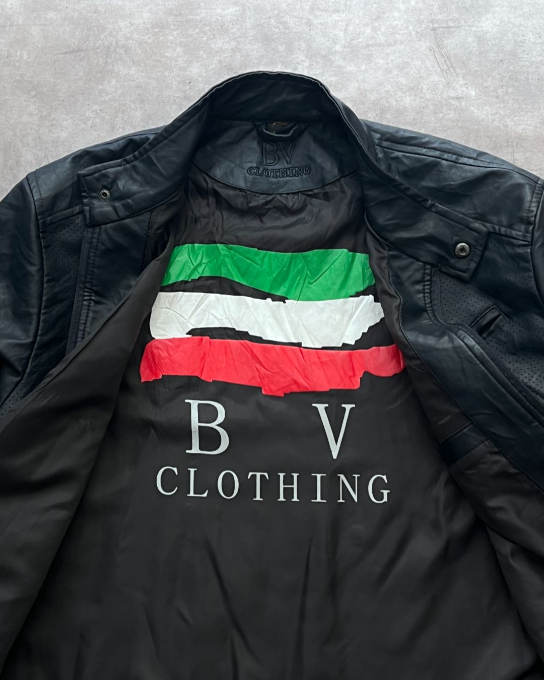 FAUX ITALIAN LEATHER JACKET (L)