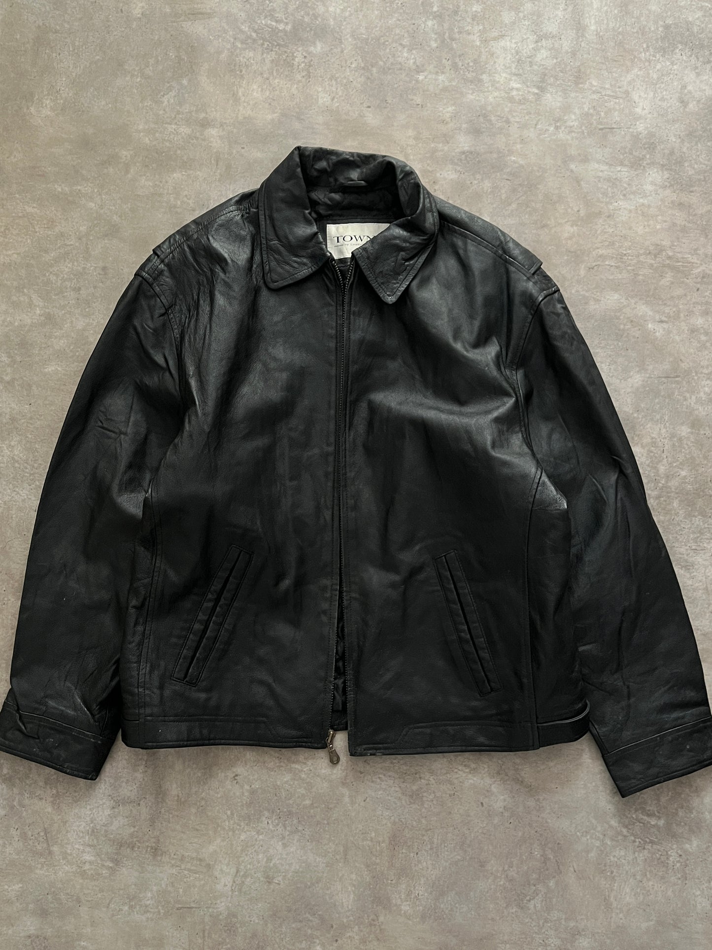Leather Black Jacket (XL)