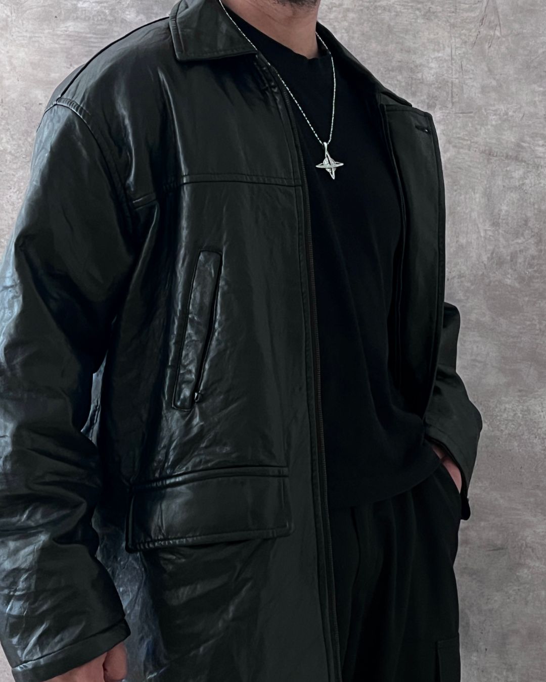 ITALIAN LEATHER JACKT(L)