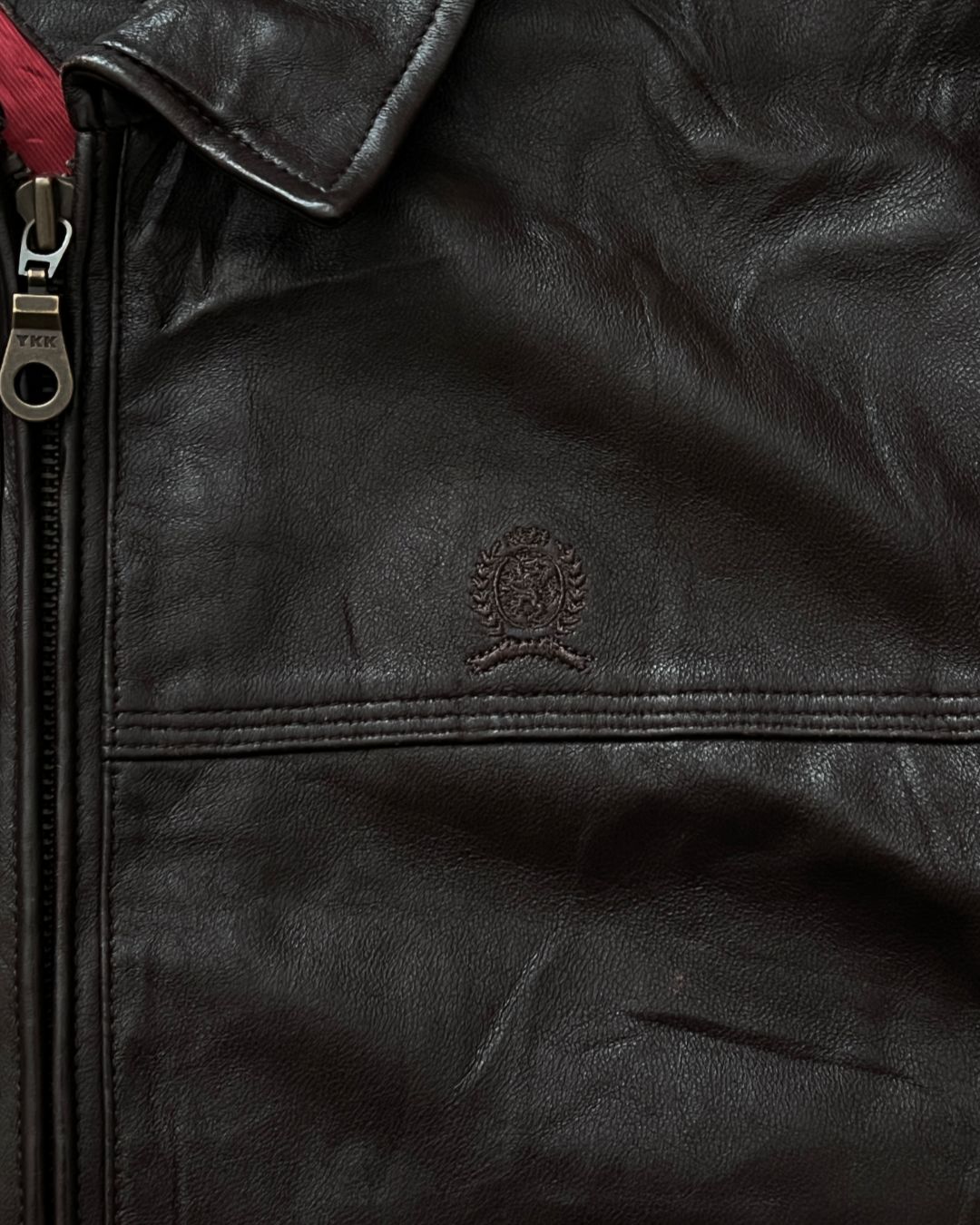 LEATHER JACKT TOMMY HILFGER (M)