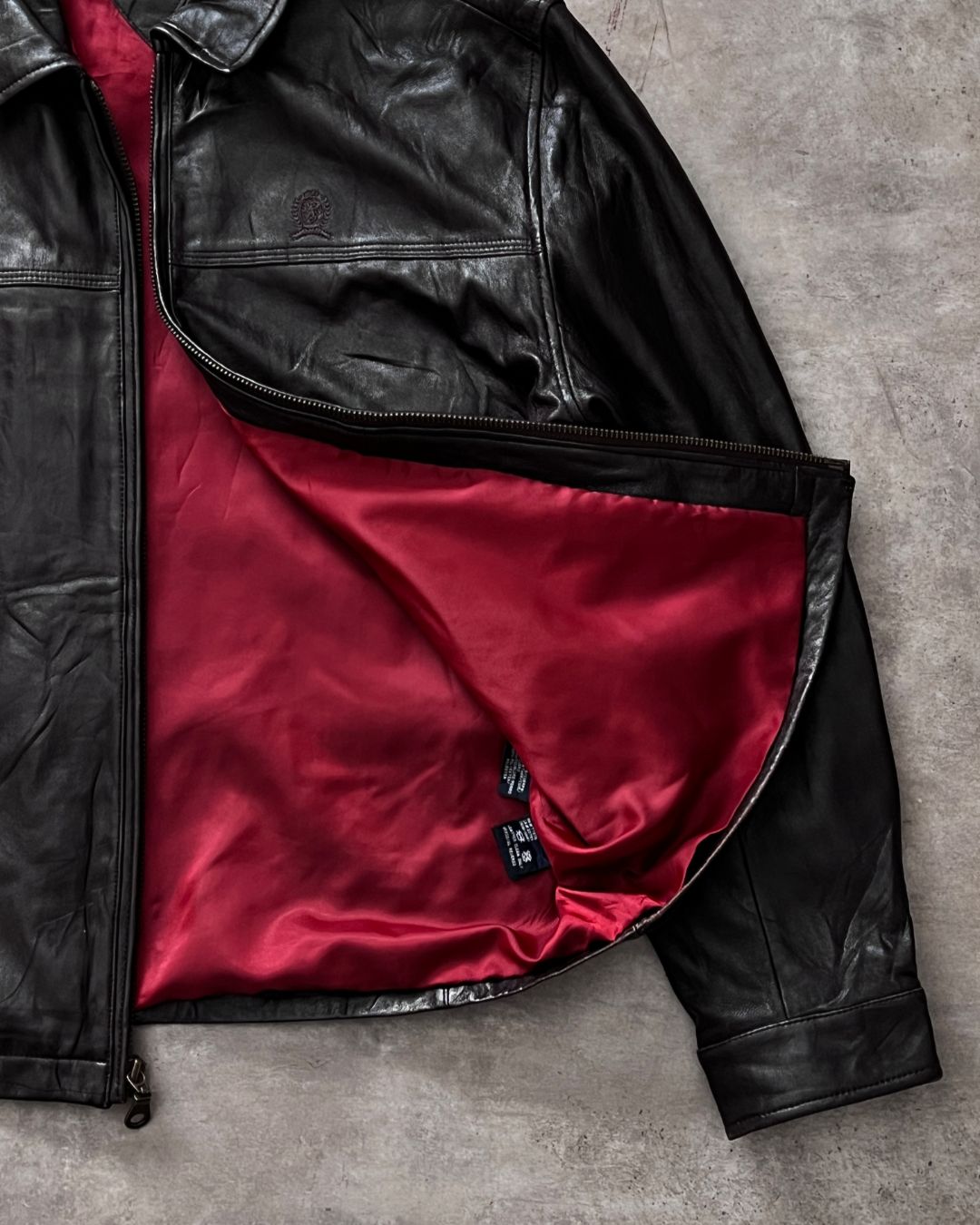 LEATHER JACKT TOMMY HILFGER (M)