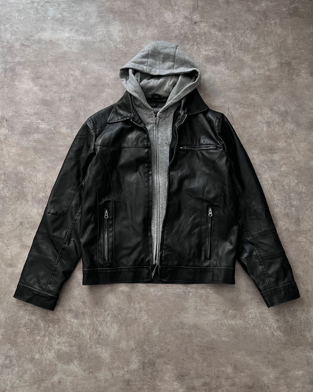 DOUBLE LEATHER JACKT (S)