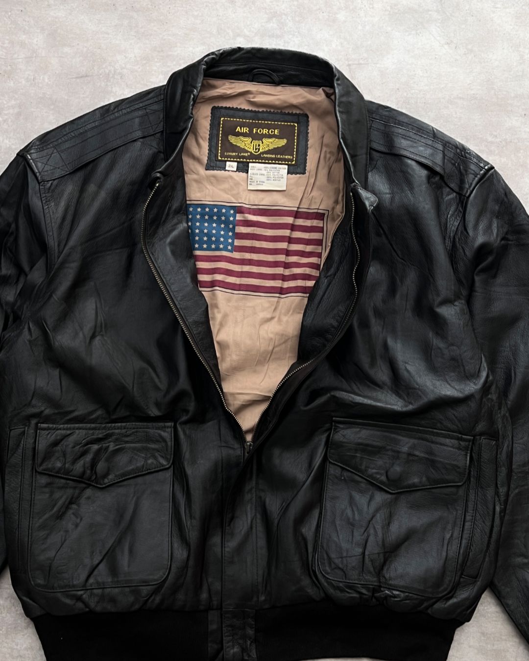 AIR FORCE LEATHER JACKT (2XL)