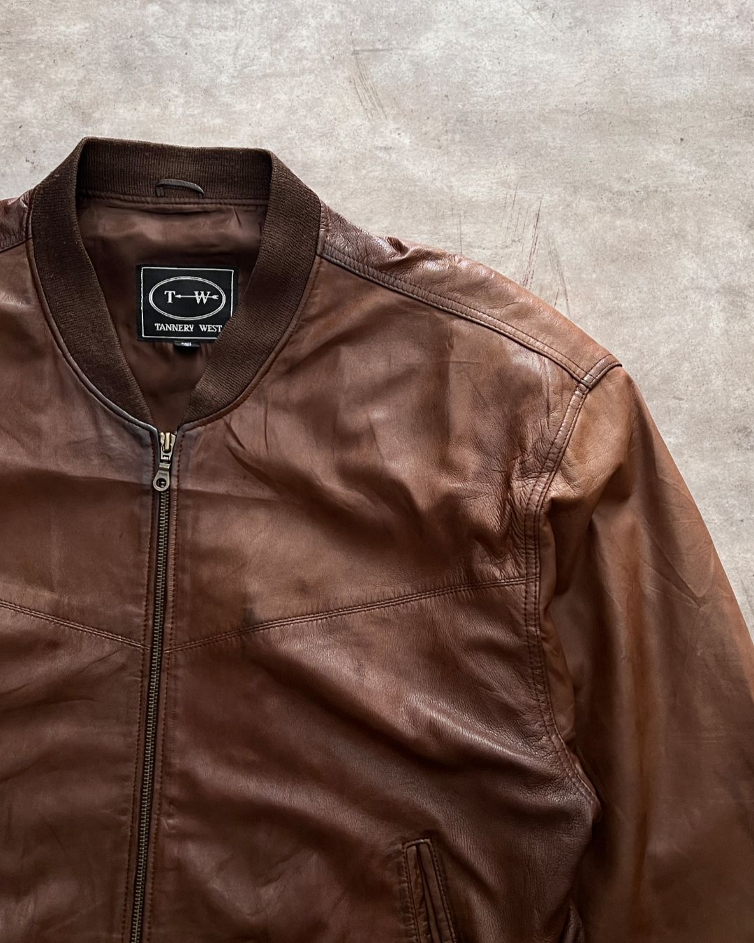 LEATHER JACKT TANNERY WEST (XL)