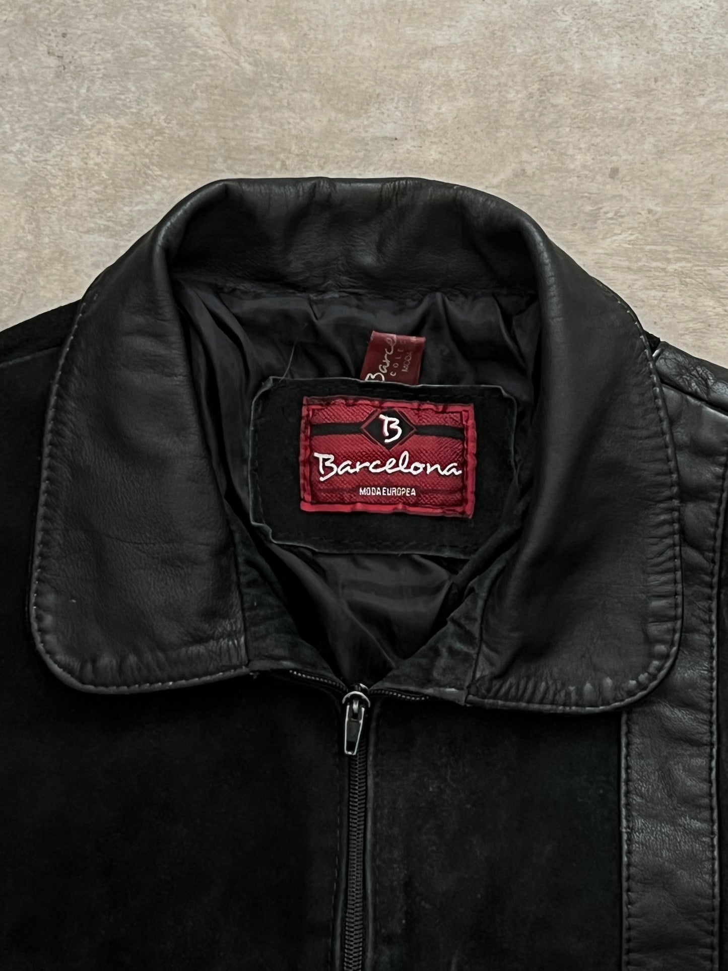 Barcelona Bomber Leather Jacket (S)