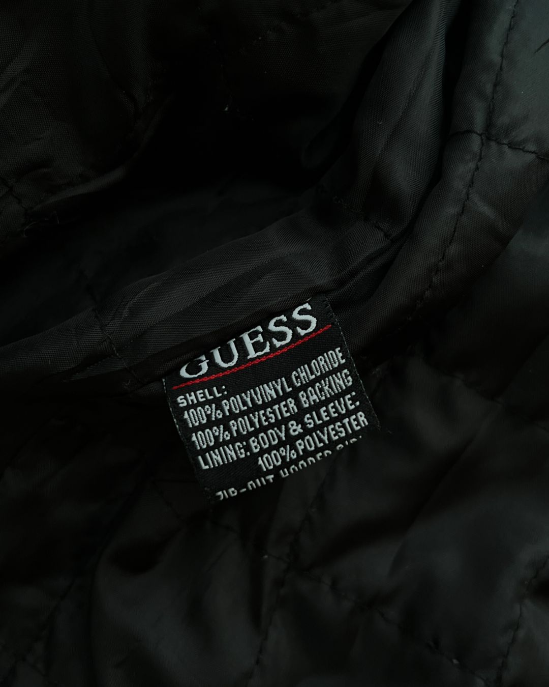 LEATHER GUESS JACKET (L)