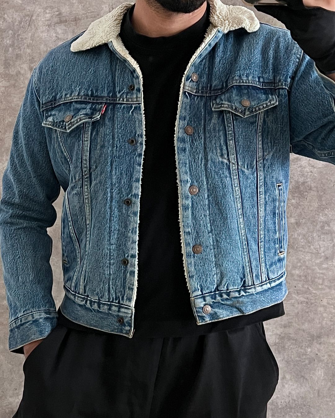 PREMIUM SHERPA TRUCKER DENIM LEVI'S (S)