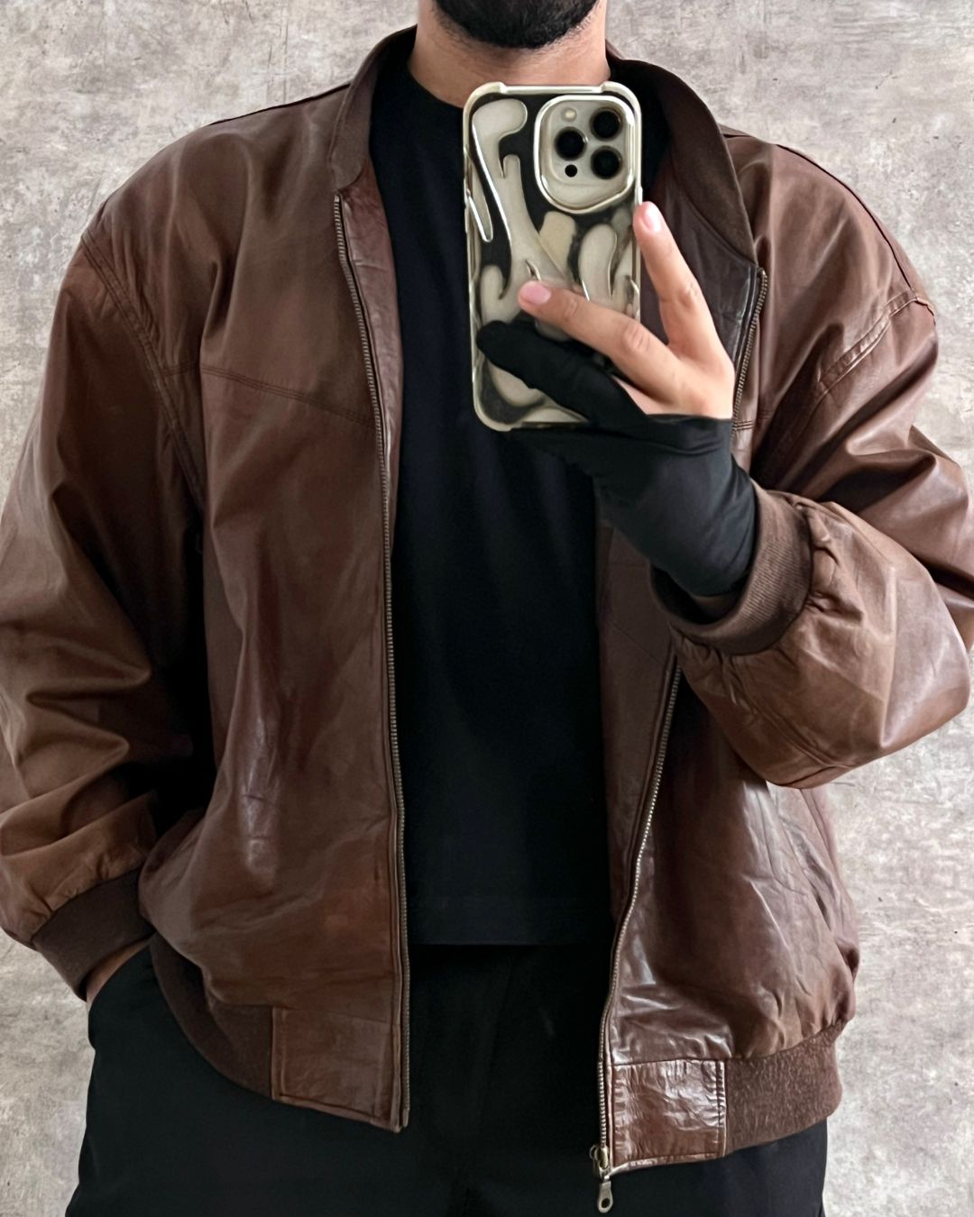 LEATHER JACKT TANNERY WEST (XL)