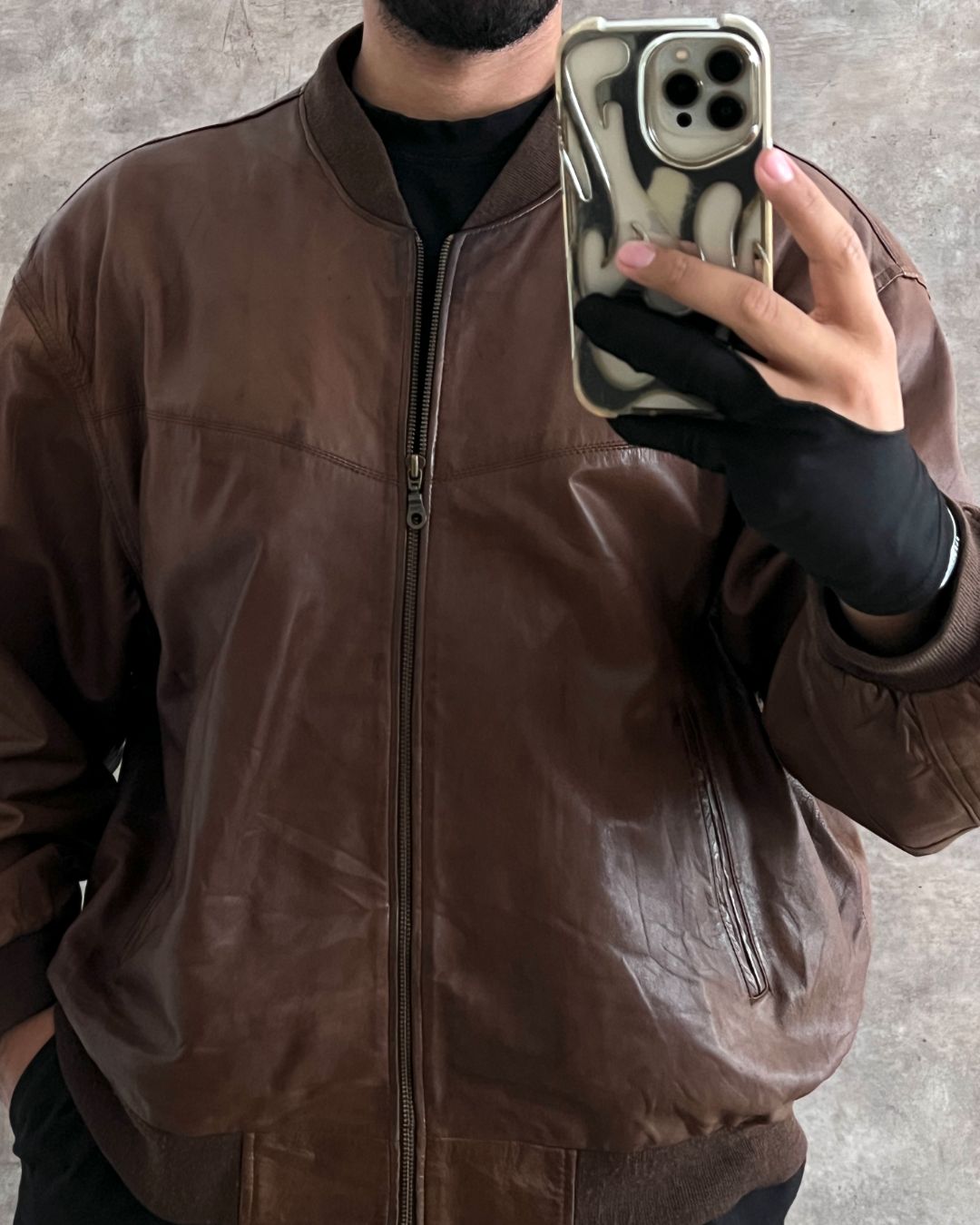 LEATHER JACKT TANNERY WEST (XL)