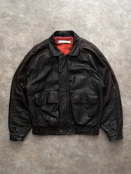 Vintage Leather Serpent Jacket (L)