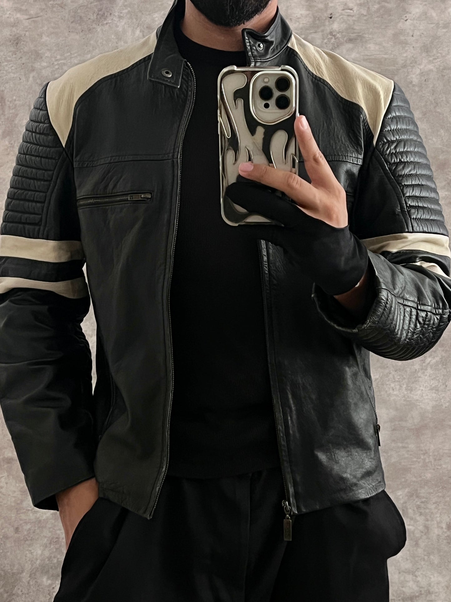 Vintage Leather Jacket (S/M)