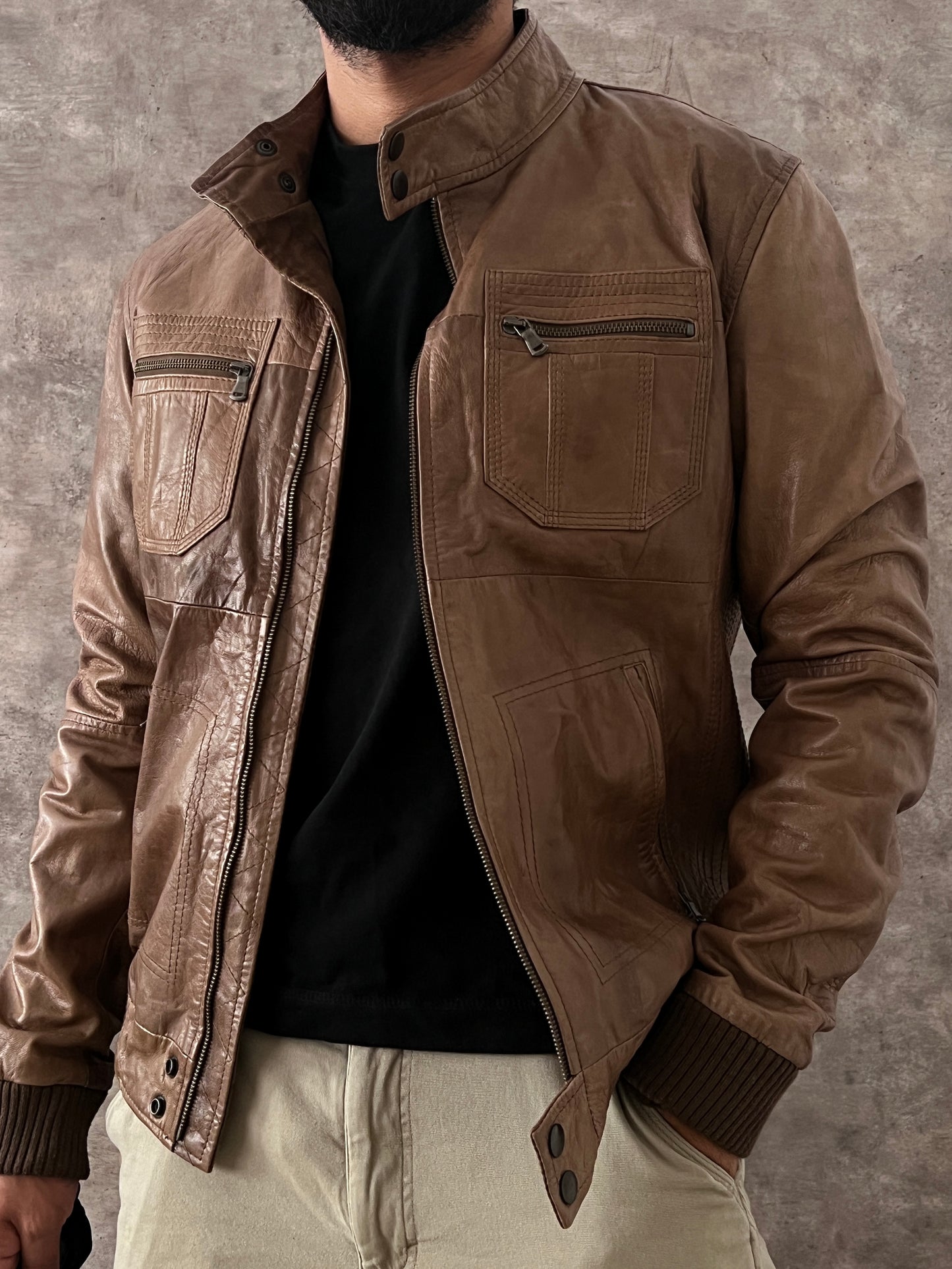 Leather Zara jacket (M)