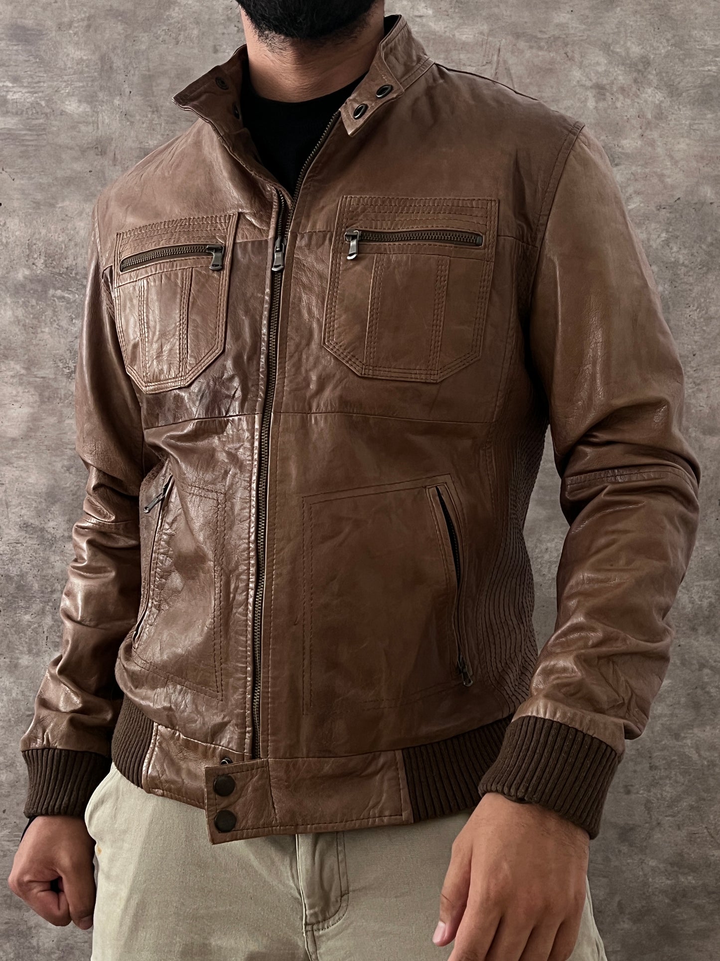 Leather Zara jacket (M)