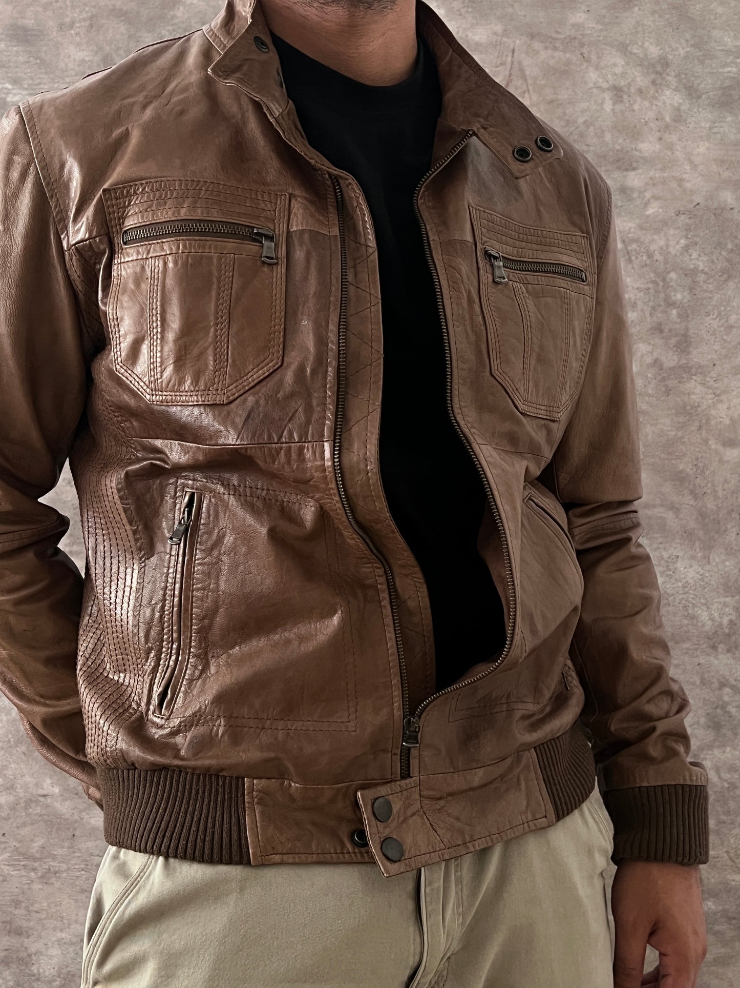 Leather Zara jacket (M)