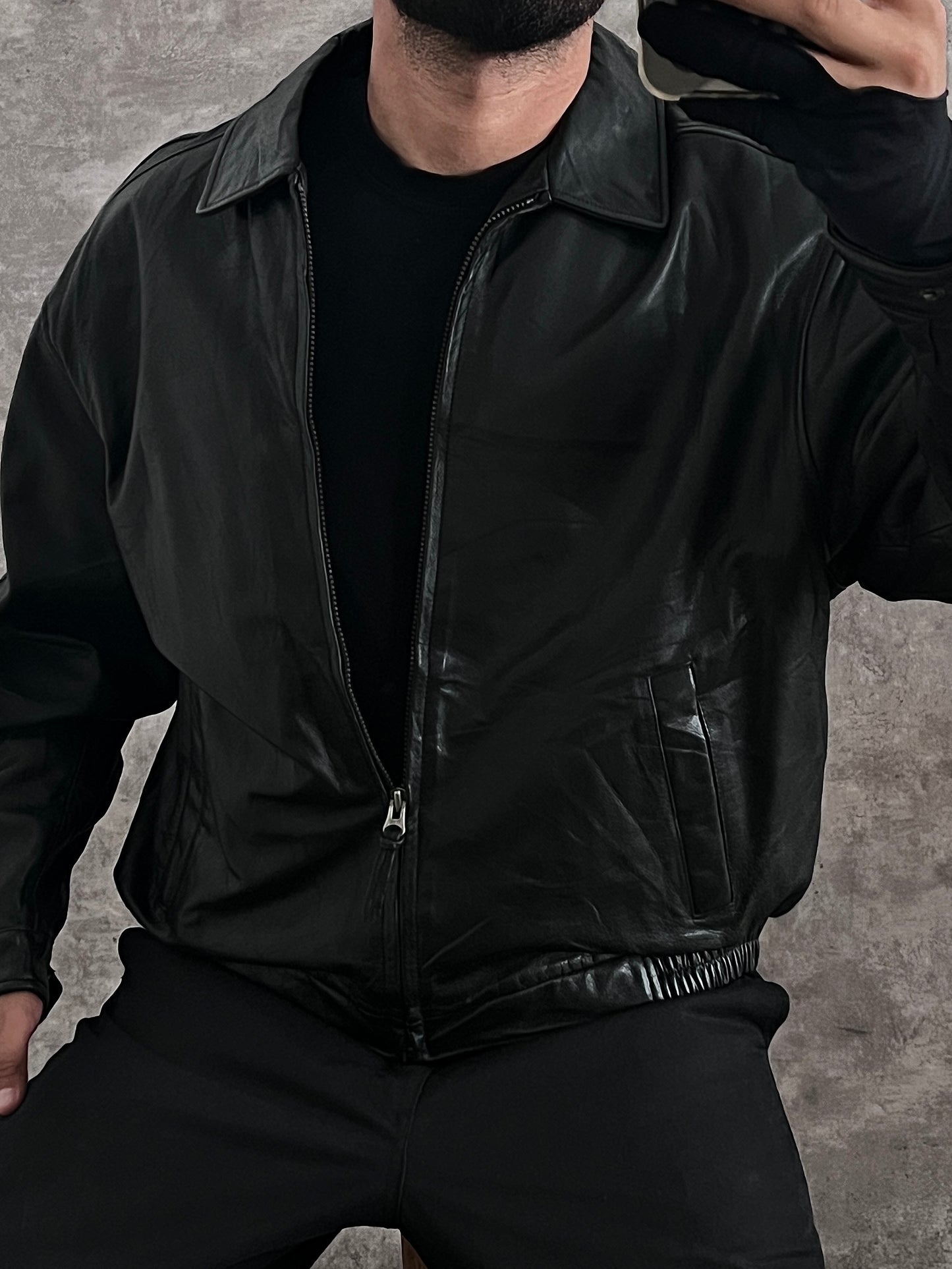Leather jacket (L)