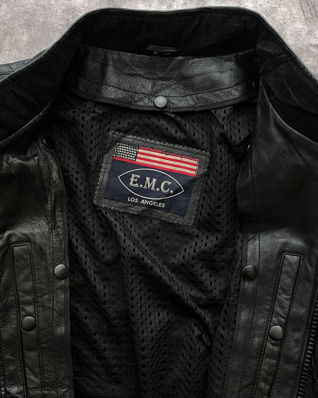 BLACK LEATHER JACKT RIDER (M)