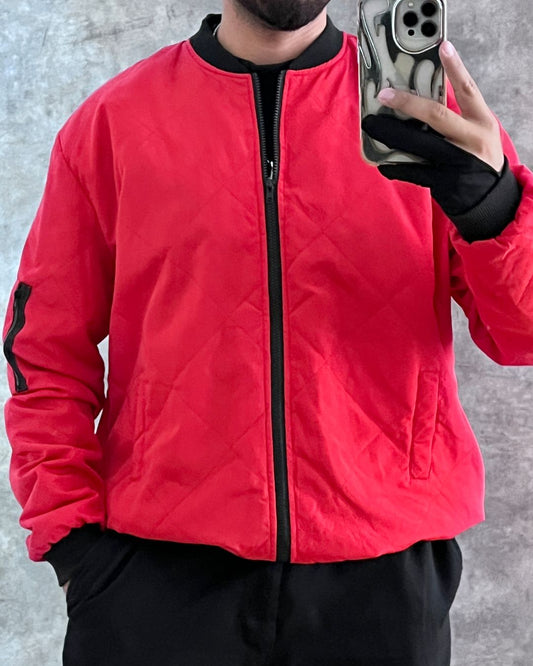 RED BOMBER JACKT (XL)
