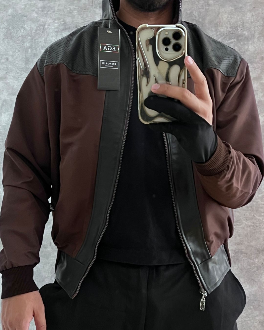 EMPORIO LEATHER JACKT (M)